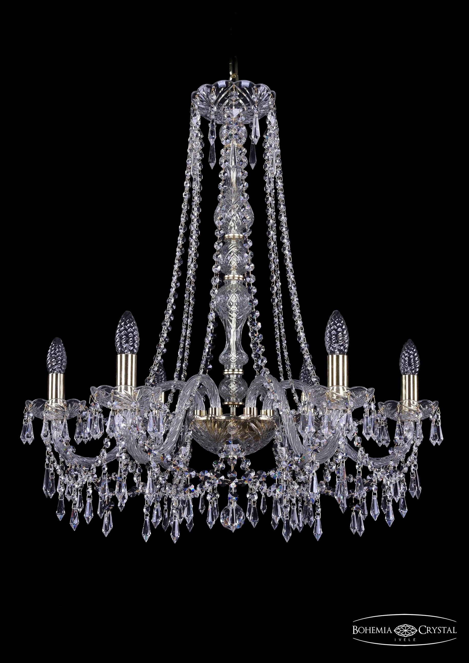 Подвесная хрустальная люстра 1403 Bohemia 1403/6/240/h-76 G