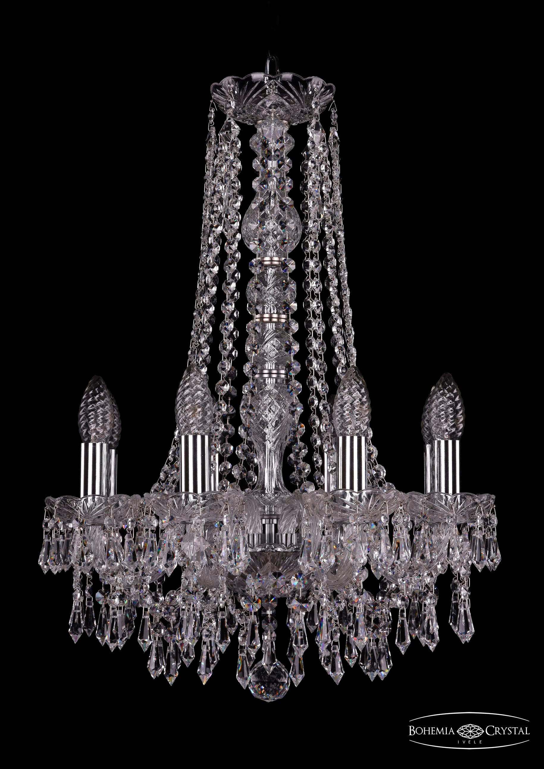 Подвесная хрустальная люстра 1403 Bohemia 1403/8/141/h-59 Ni