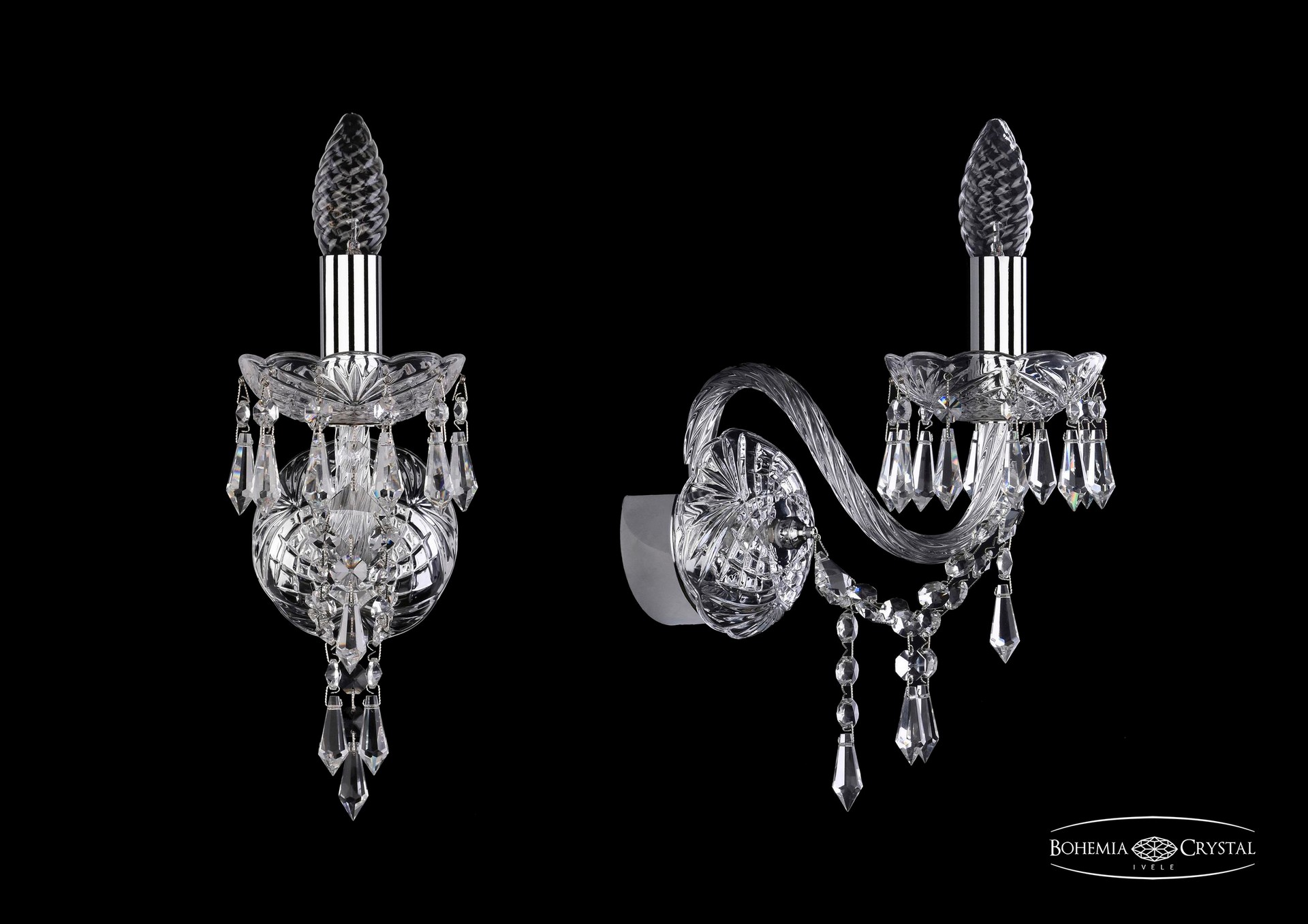 Настенное бра Bohemia 1403 1403B/1/160/Ni