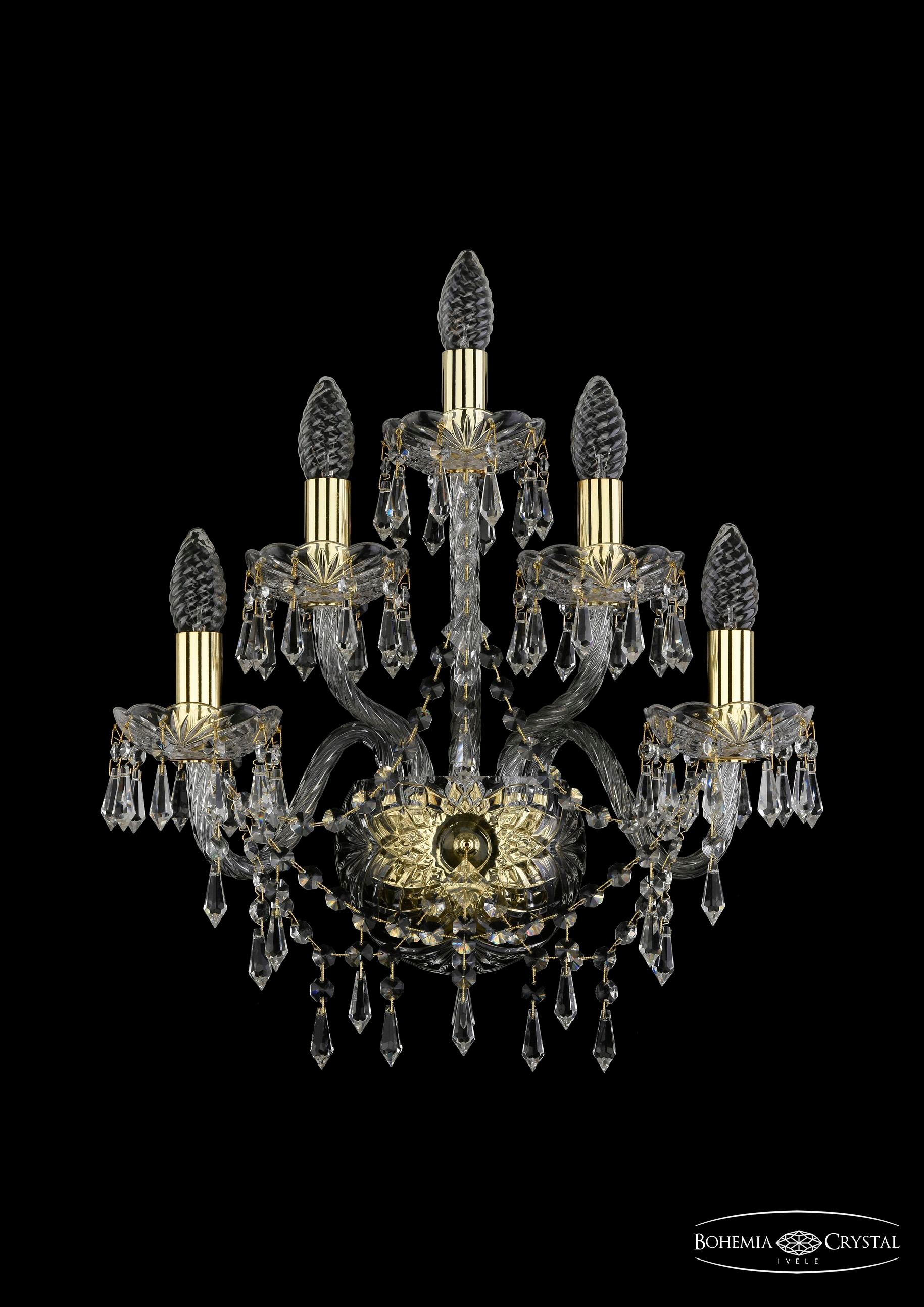 Настенное бра Bohemia 1403 1403B/2+2+1/160/G