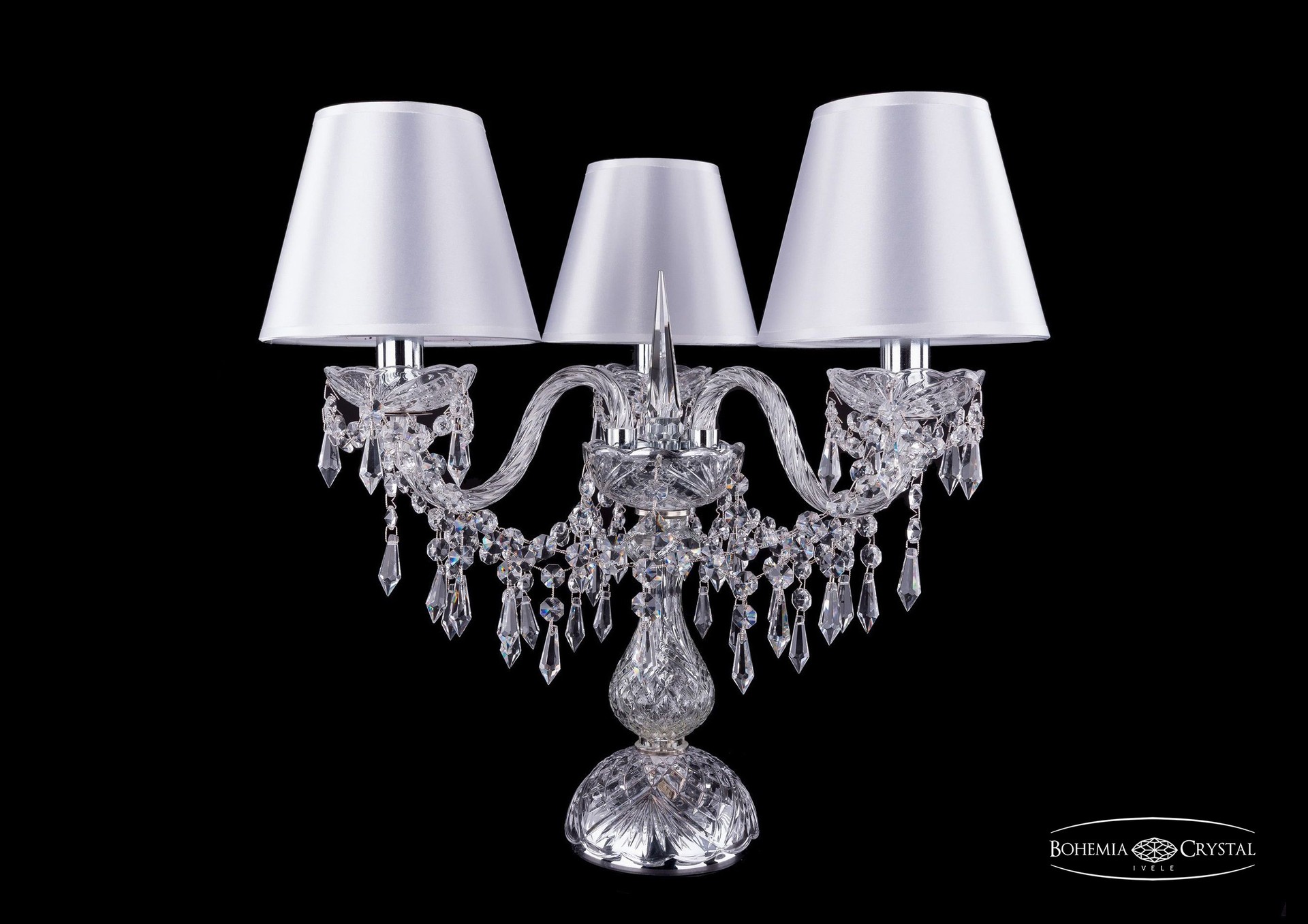 Настольная лампа Bohemia 1403 1403L/3/141-39/Ni/SH21-160