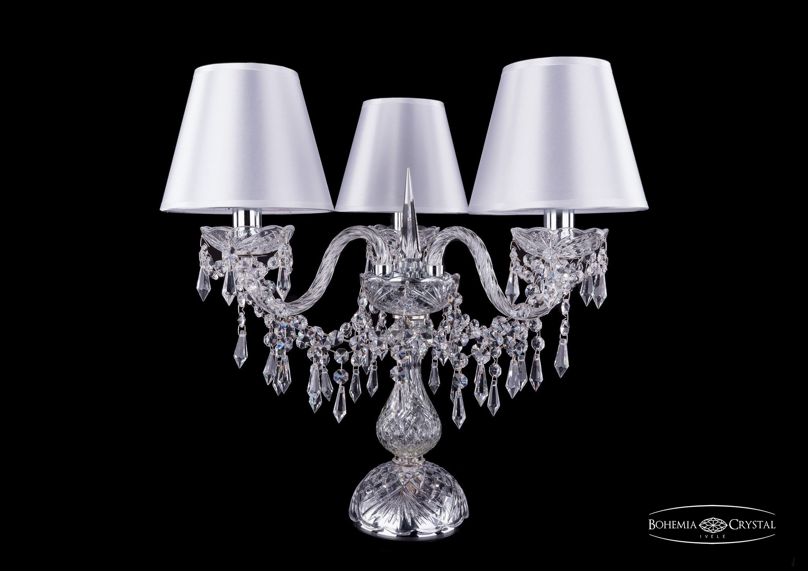 Настольная лампа Bohemia 1403 1403L/3/141-39/Ni/SH21-160