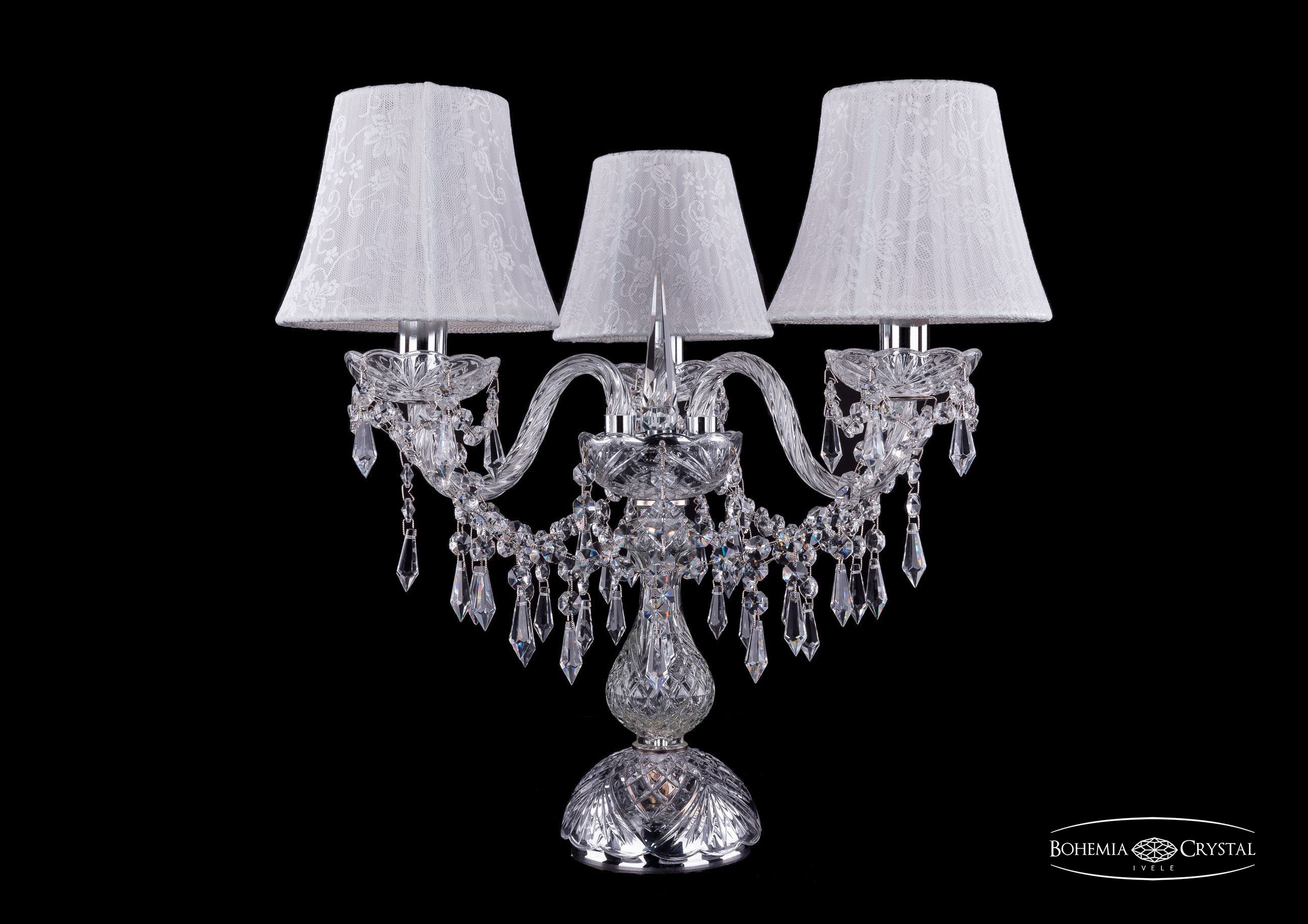 Настольная лампа Bohemia 1403 1403L/3/141-39/Ni/SH41-160