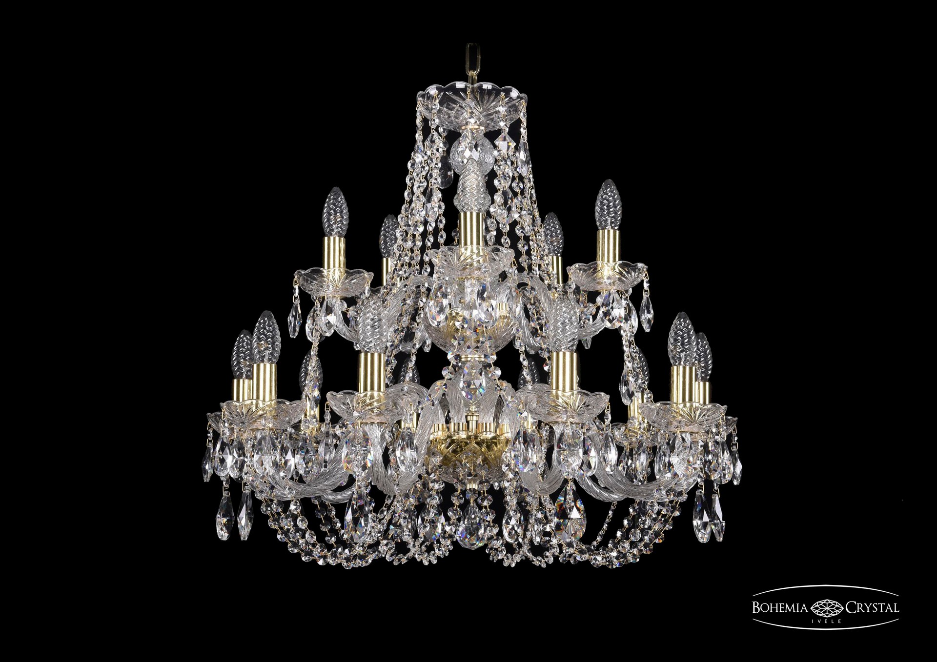 Подвесная хрустальная люстра 1406 Bohemia 1406/10+5/240/2d G