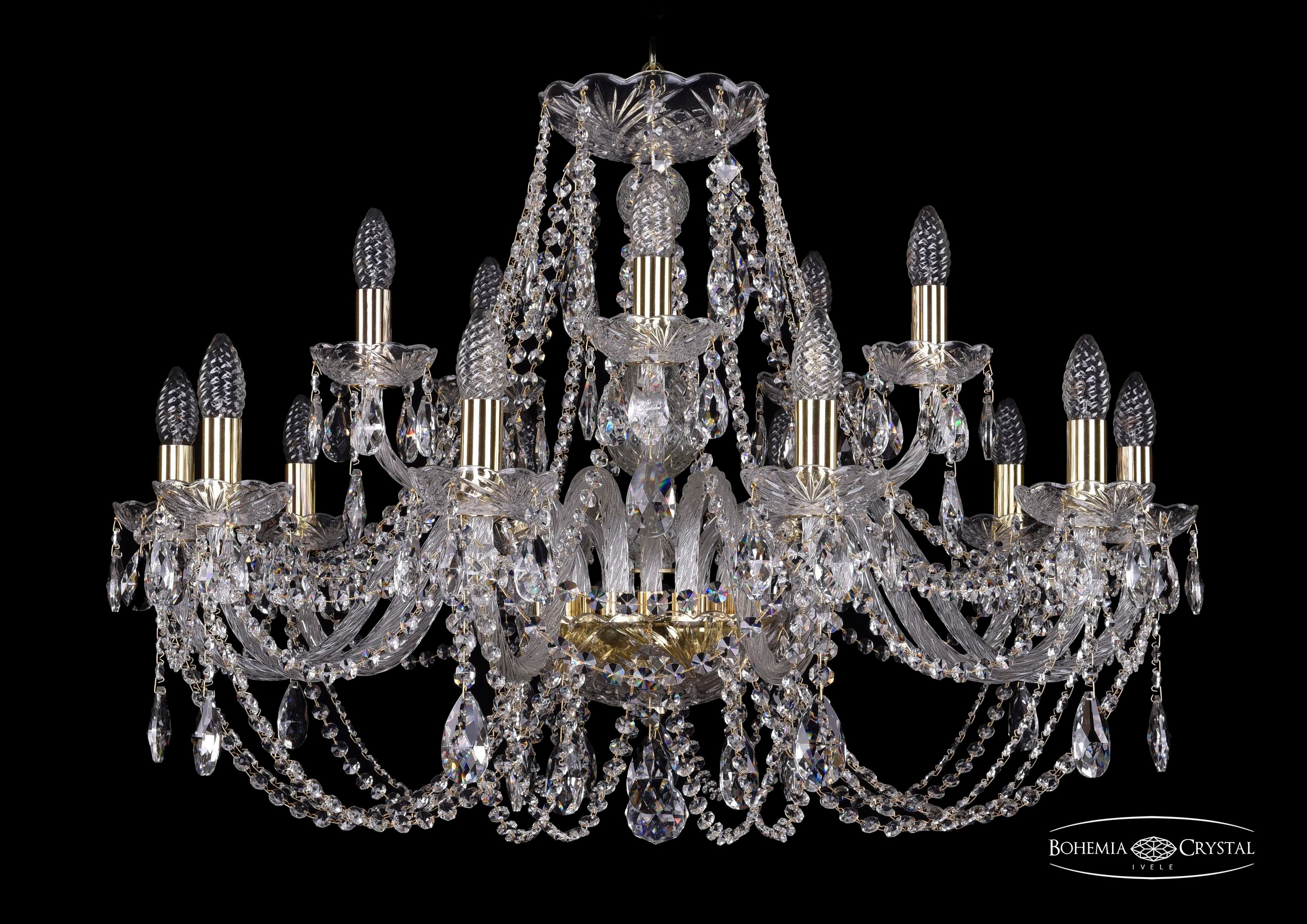 Подвесная хрустальная люстра 1406 Bohemia 1406/10+5/300 G