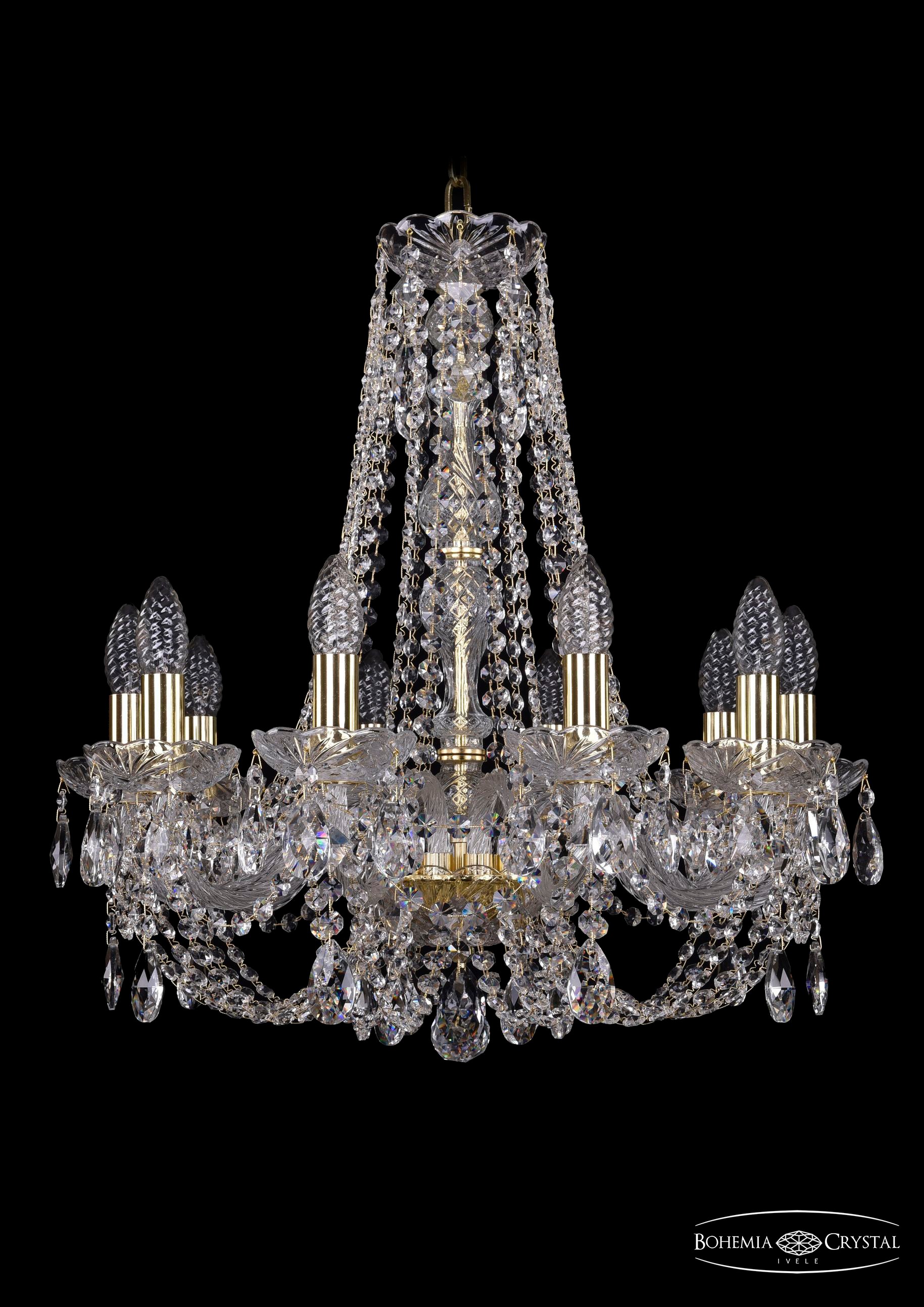 Подвесная хрустальная люстра 1406 Bohemia 1406/10/195/h-58 G