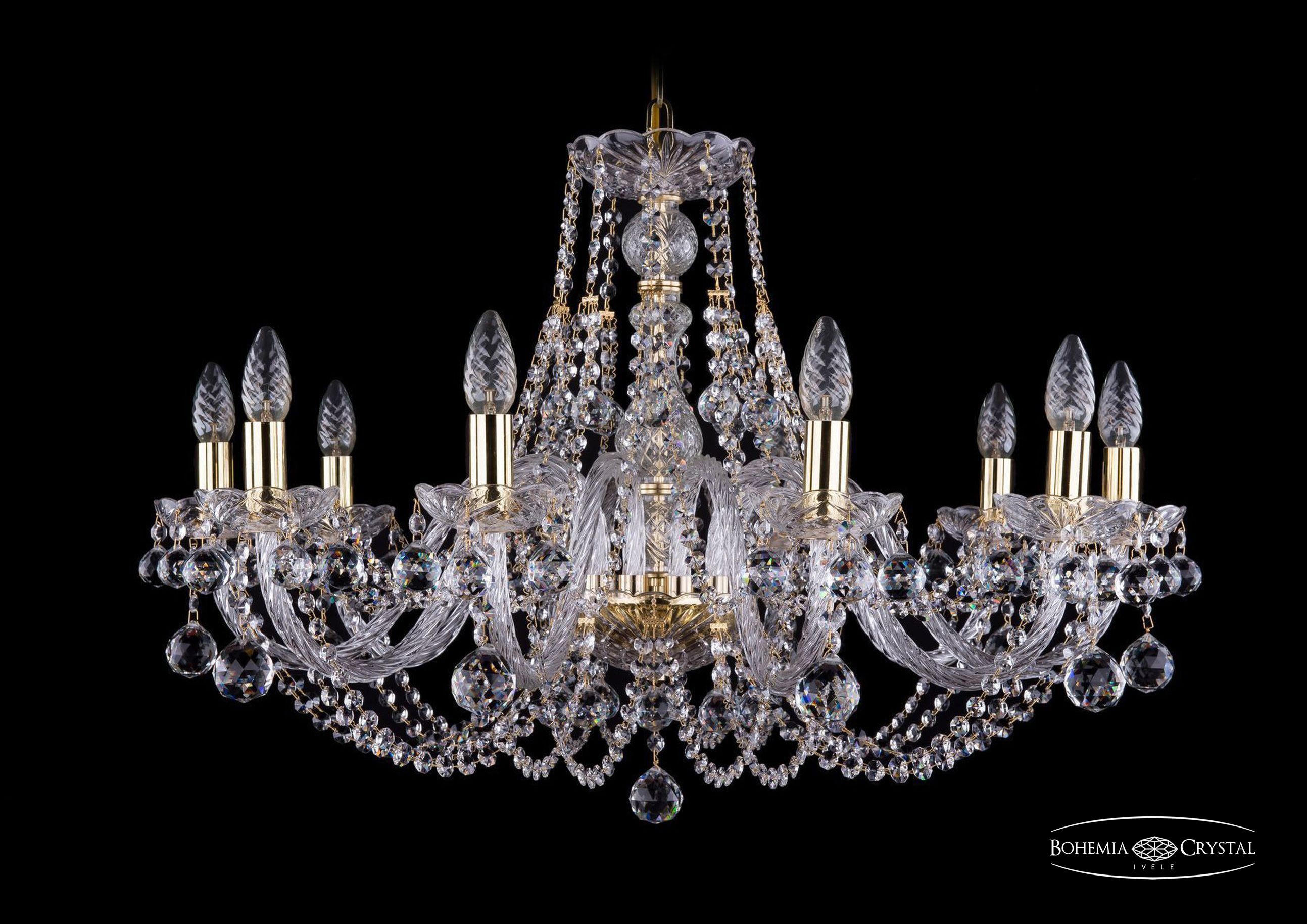 Подвесная хрустальная люстра 1406 Bohemia 1406/10/300 G Balls