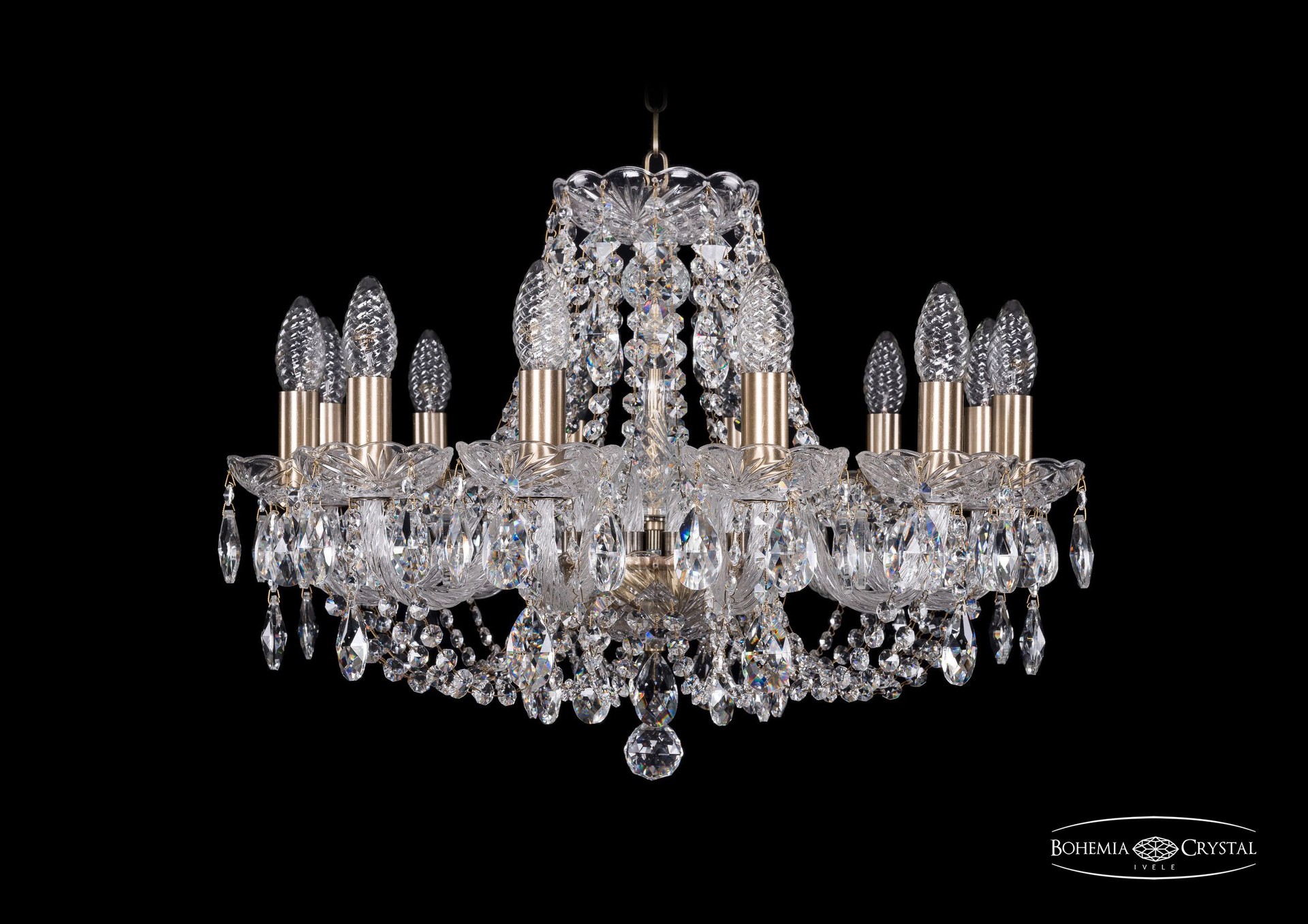Подвесная хрустальная люстра 1406 Bohemia 1406/12/195 Pa
