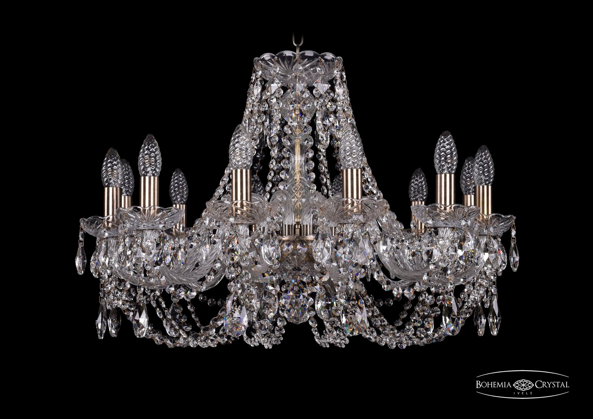 Подвесная хрустальная люстра 1406 Bohemia 1406/12/240 Pa