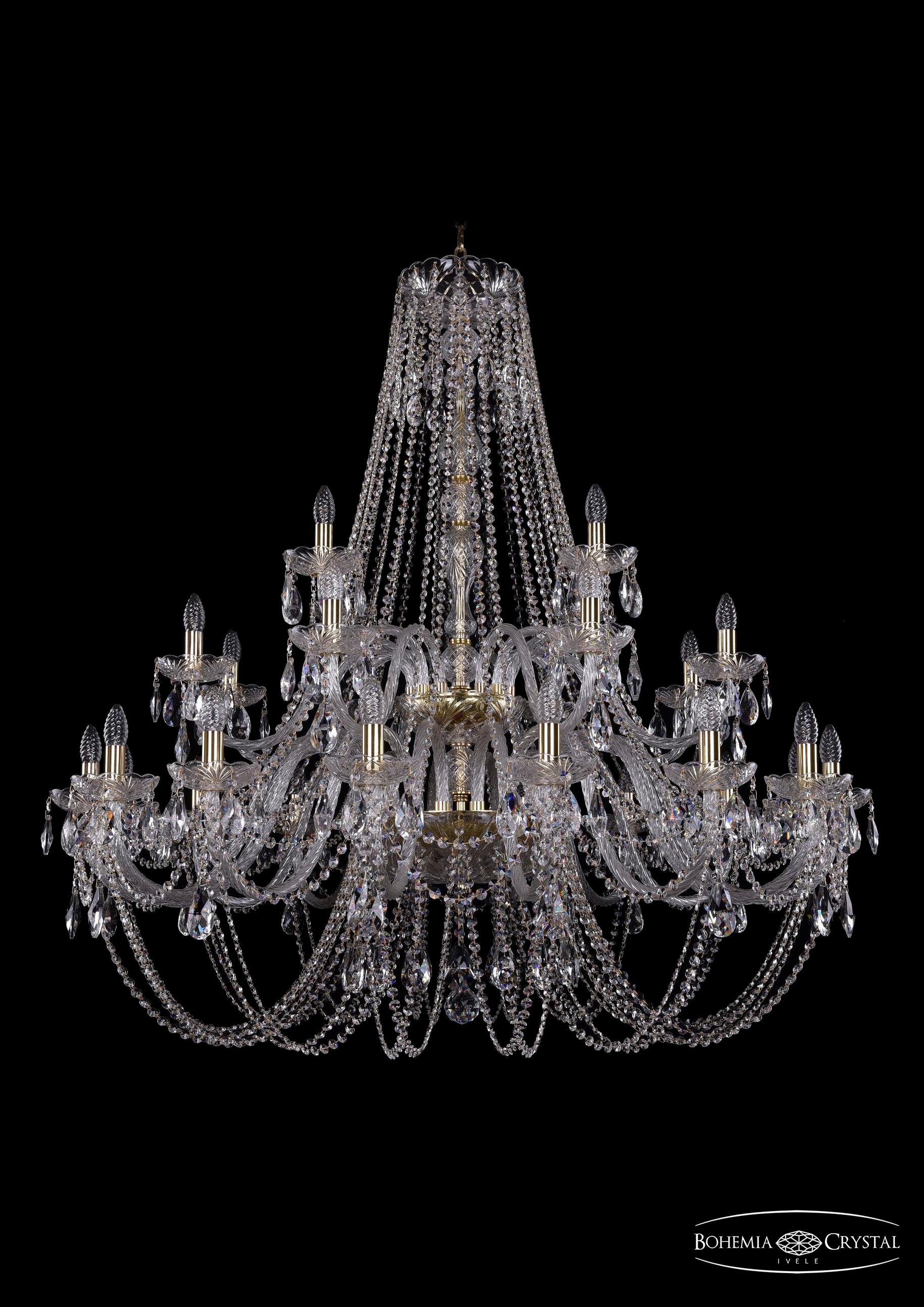 Подвесная хрустальная люстра 1406 Bohemia 1406/16+8+4/460/2d G