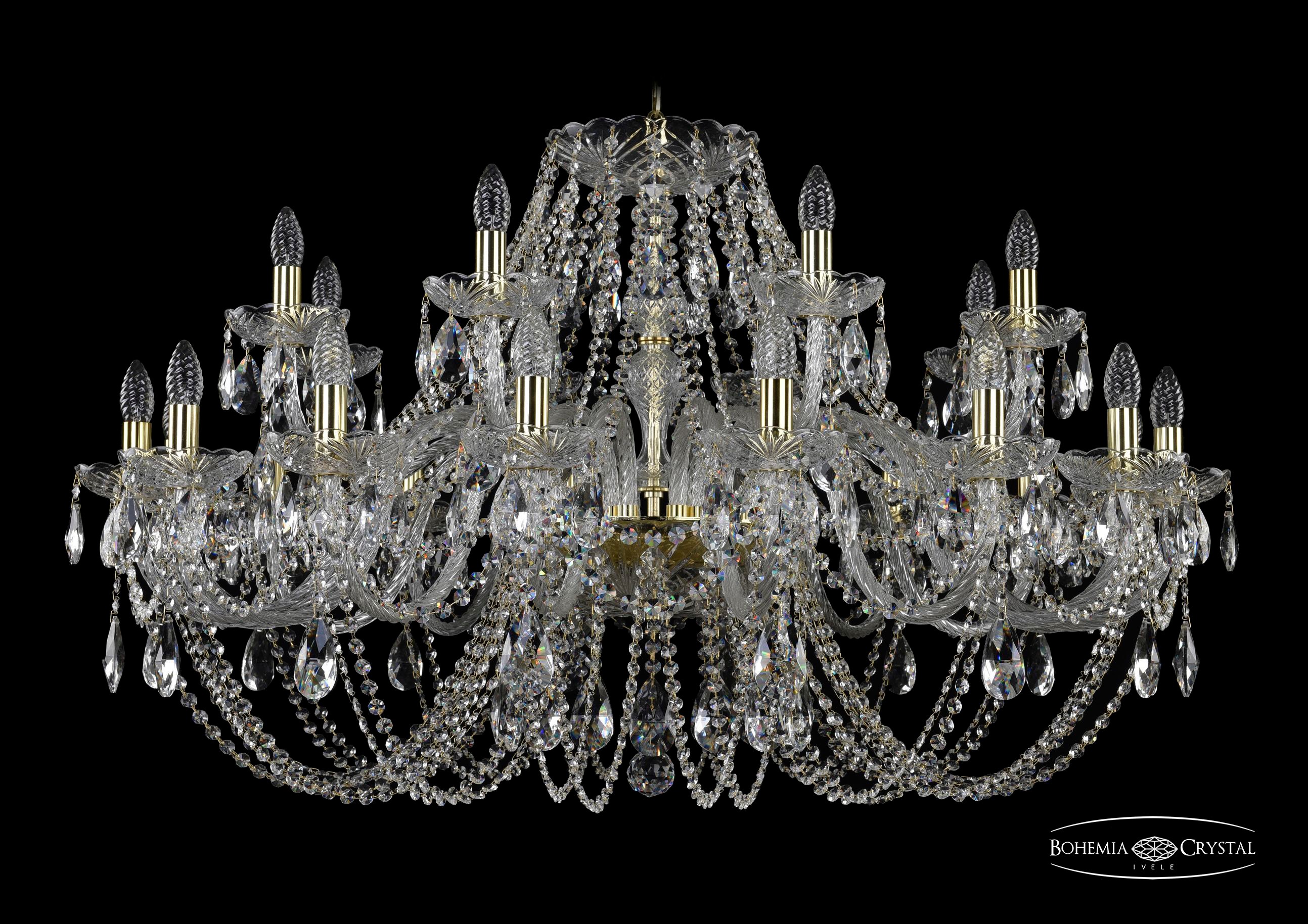 Подвесная хрустальная люстра 1406 Bohemia 1406/16+8/400 G