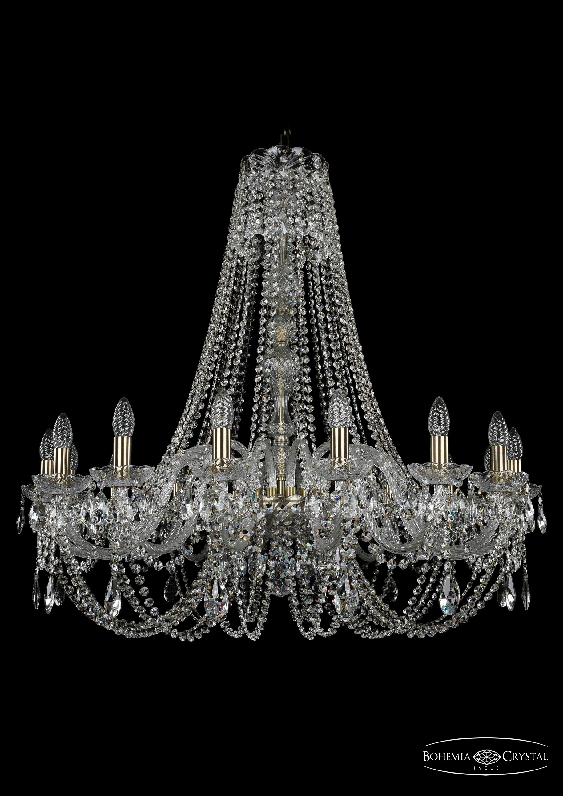 Подвесная хрустальная люстра 1406 Bohemia 1406/16/360/h-97 Pa