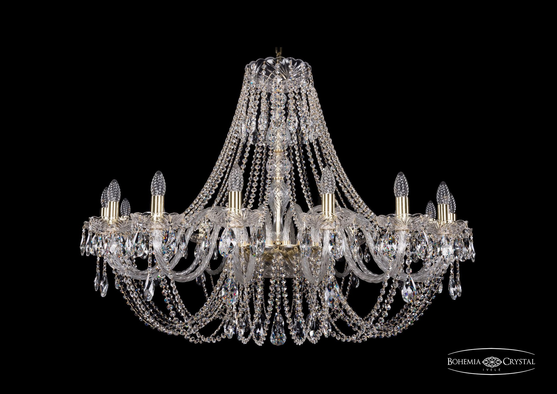 Подвесная хрустальная люстра 1406 Bohemia 1406/16/400 G