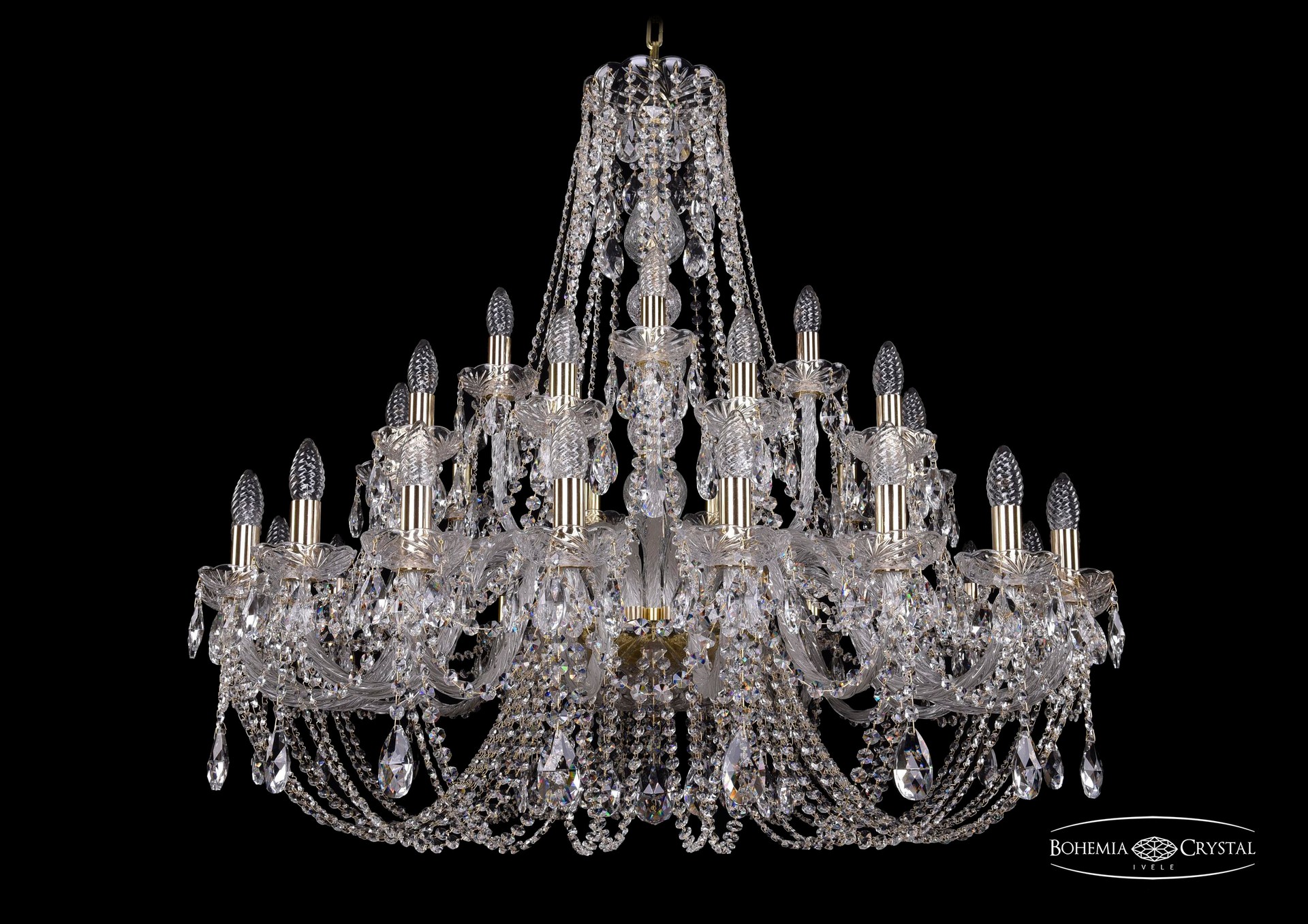 Подвесная хрустальная люстра 1406 Bohemia 1406/20+10+5/360 G