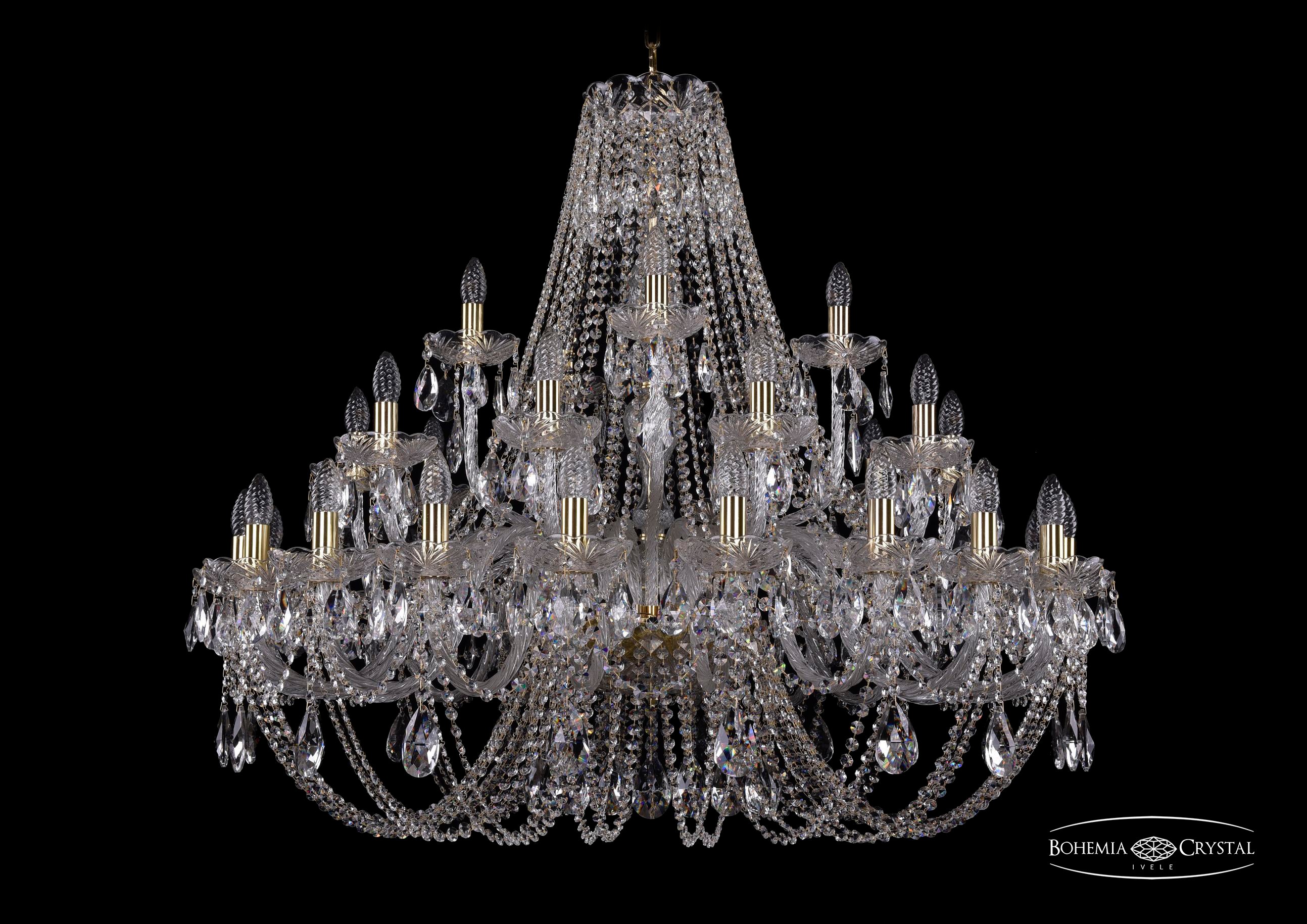 Подвесная хрустальная люстра 1406 Bohemia 1406/20+10+5/400 G
