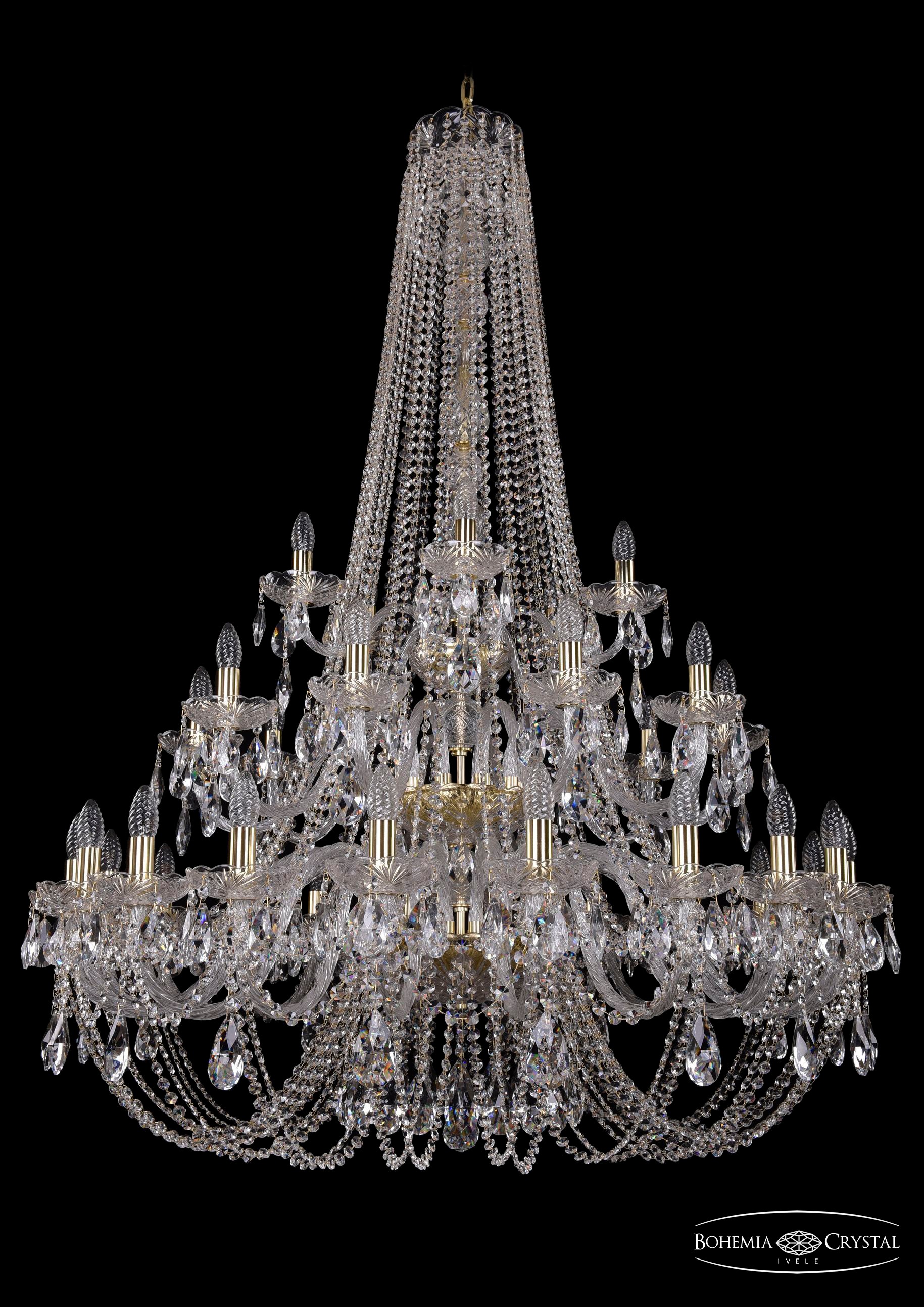 Подвесная хрустальная люстра 1406 Bohemia 1406/20+10+5/400/h-157/3d G