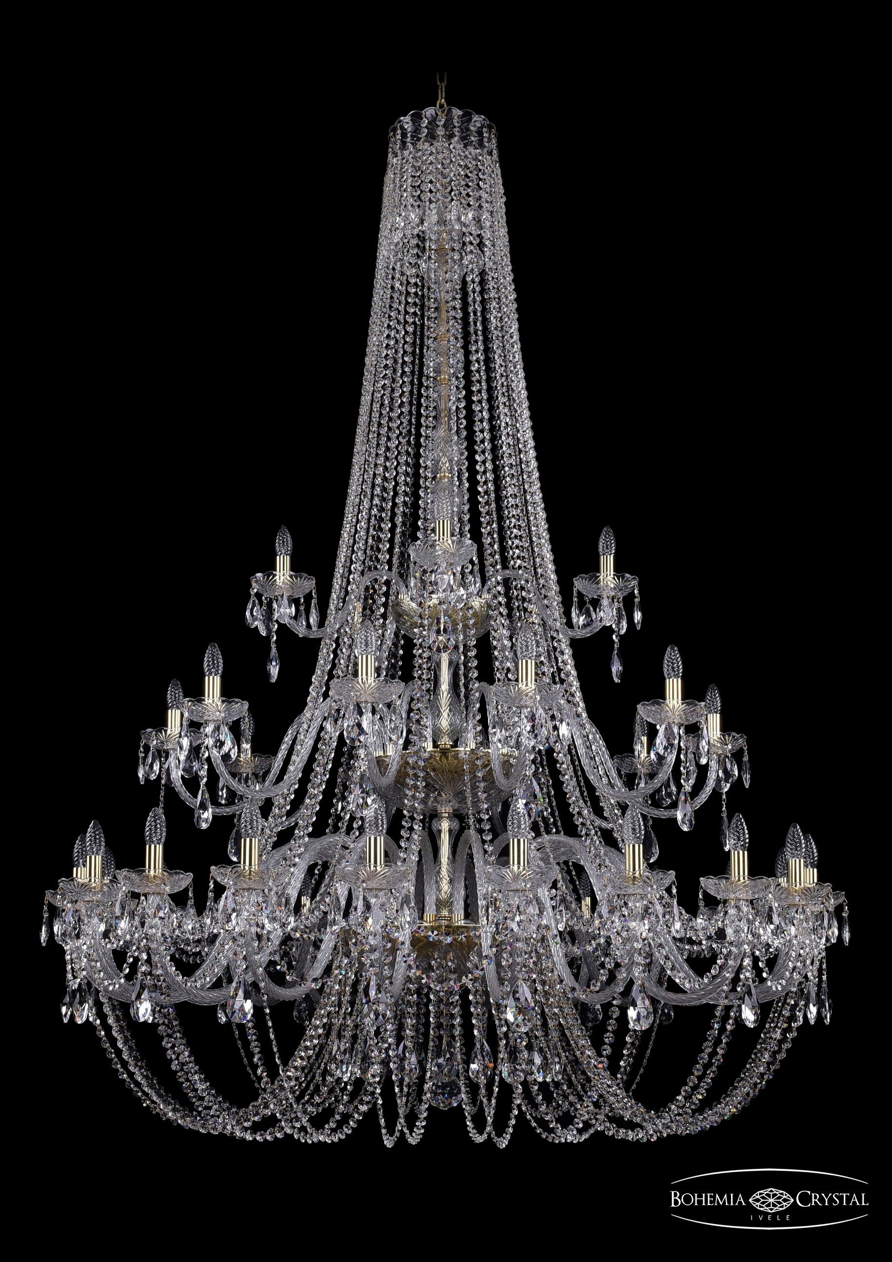 Люстра многоярусная 1406 1406/20+10+5/530/h-204/3d/G Bohemia