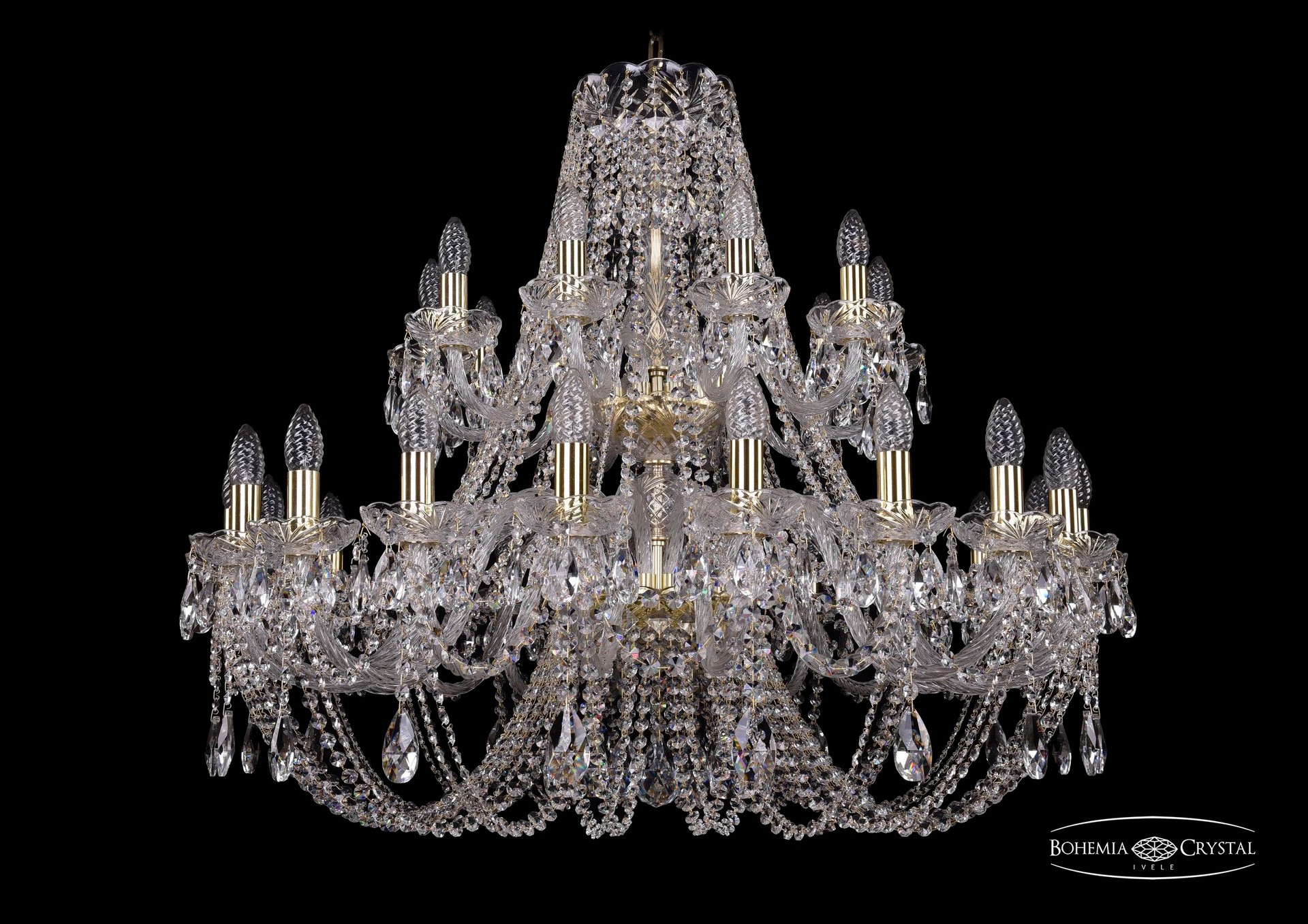 Подвесная хрустальная люстра 1406 Bohemia 1406/20+10/360/2d G