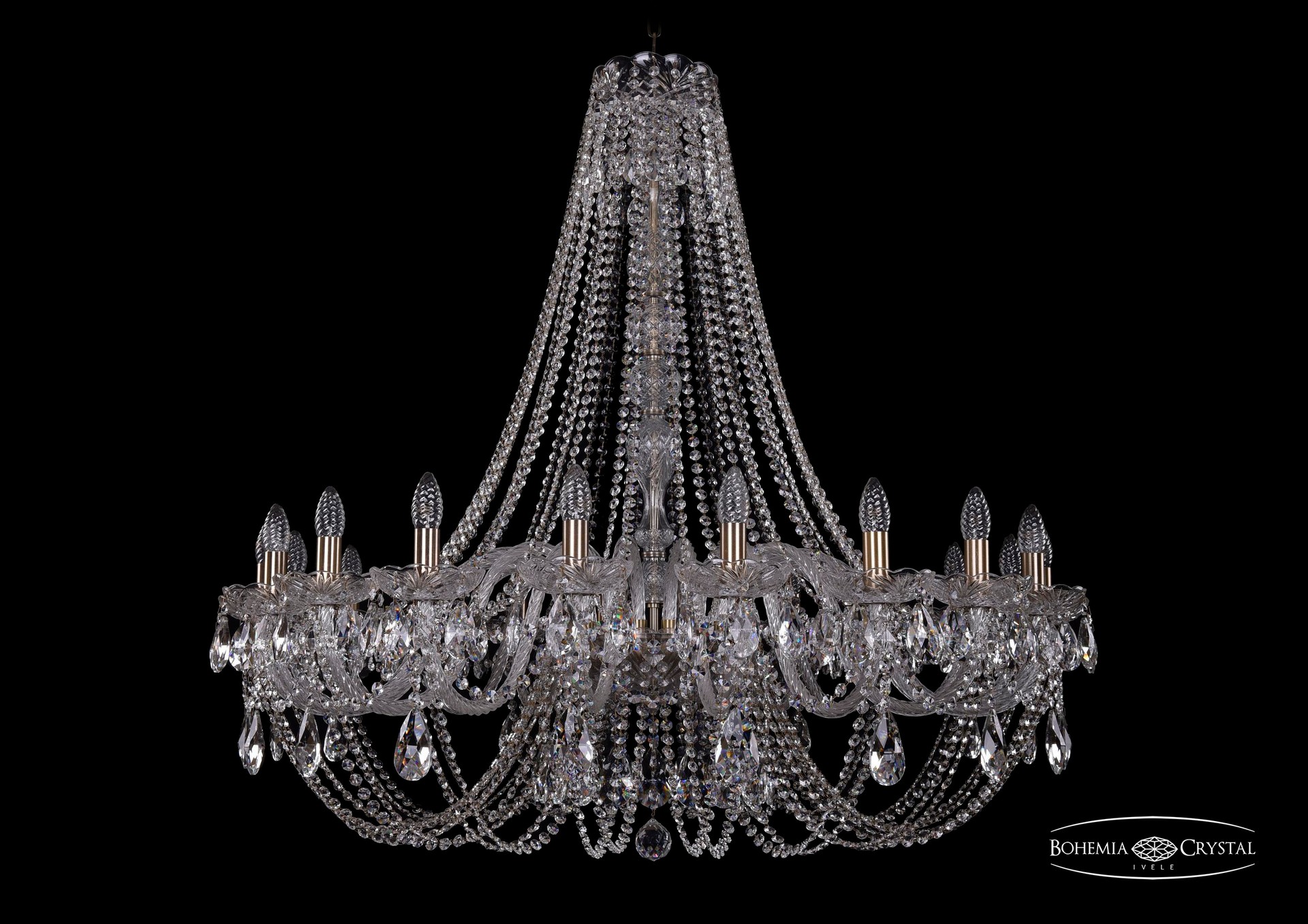 Подвесная хрустальная люстра 1406 Bohemia 1406/20/400/h-112 Pa