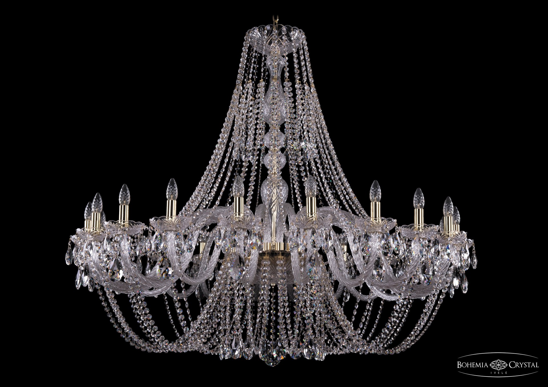 Подвесная хрустальная люстра 1406 Bohemia 1406/20/530 G