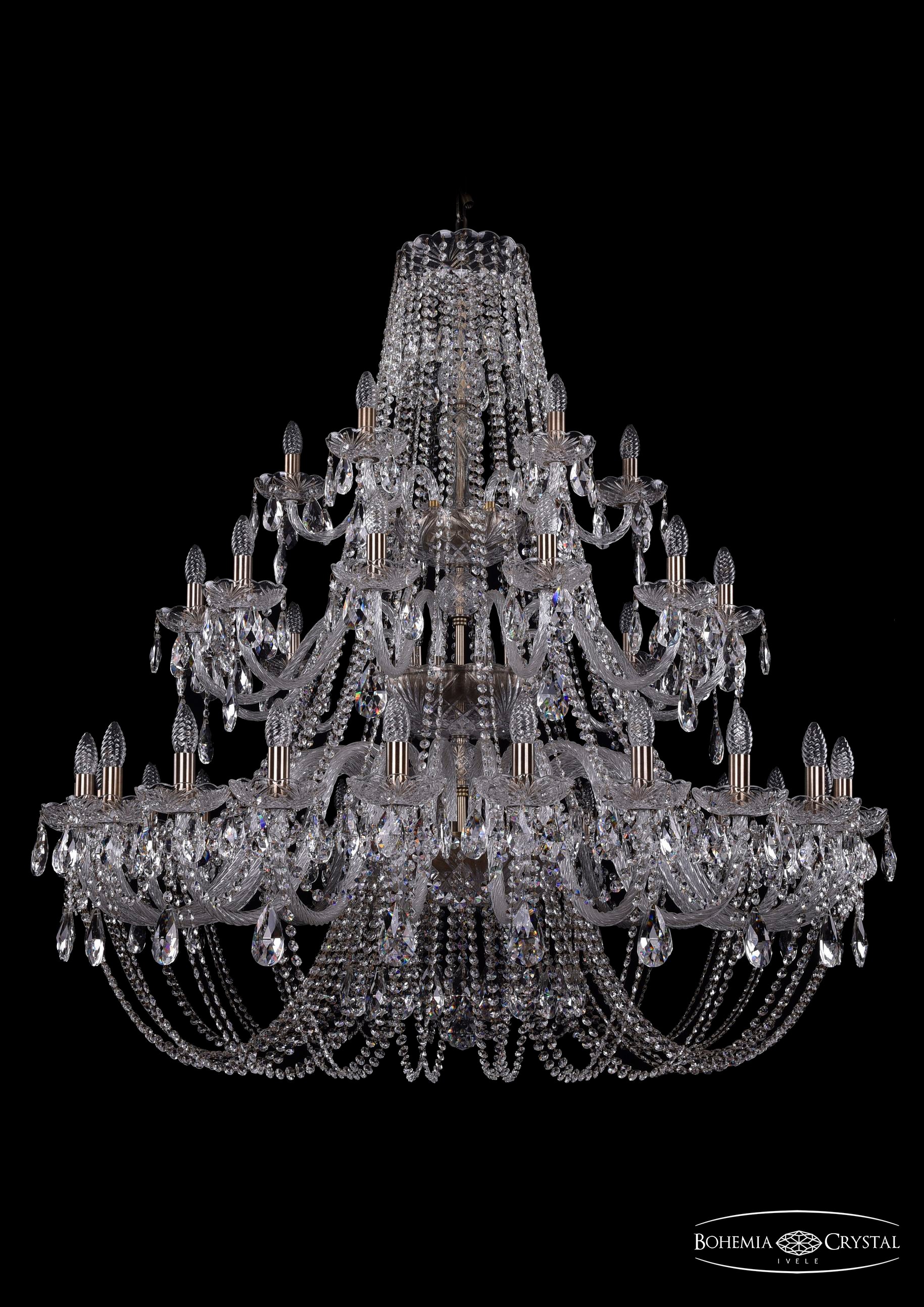 Подвесная хрустальная люстра 1406 Bohemia 1406/24+12+6/460/3d Pa