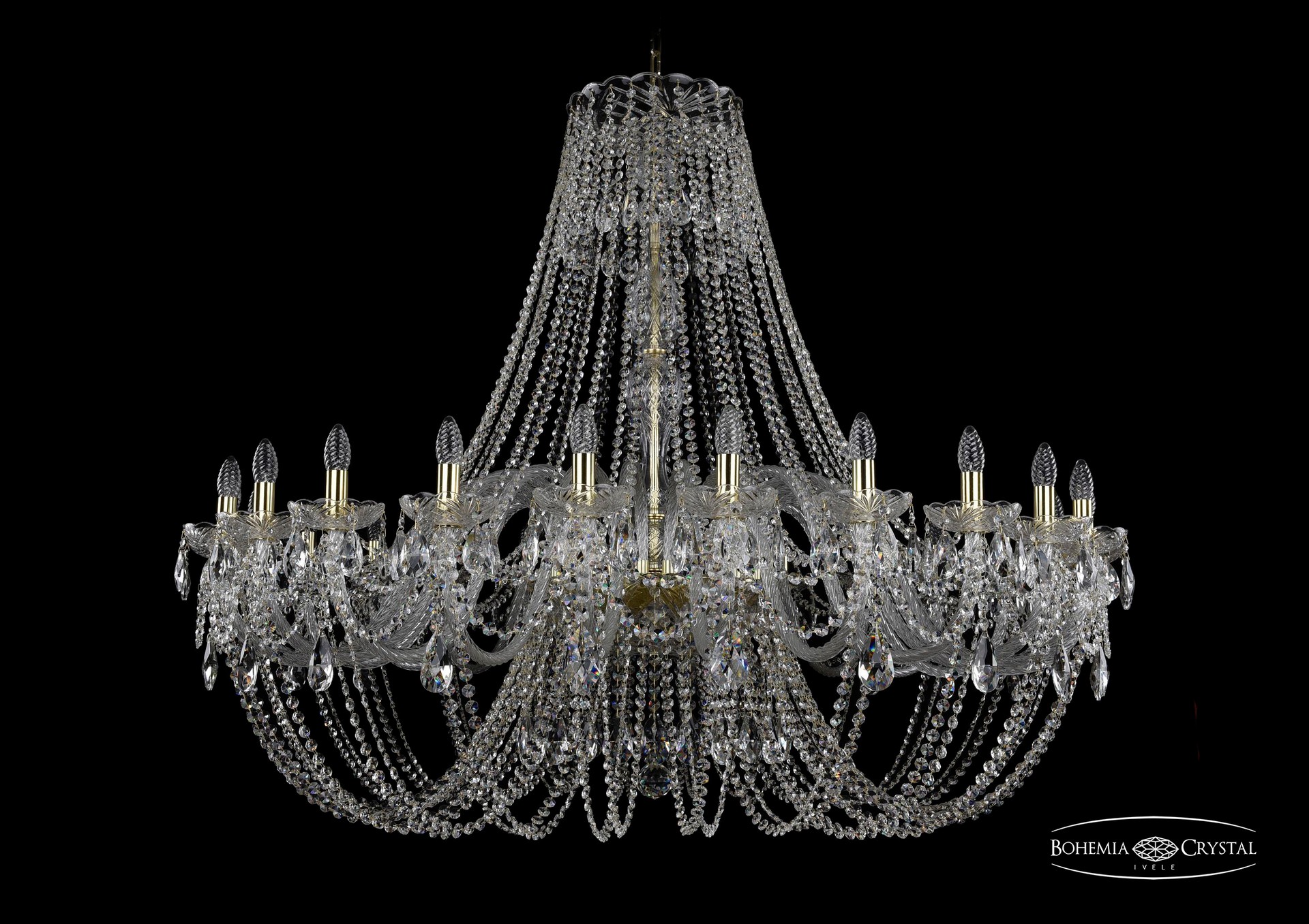 Подвесная хрустальная люстра 1406 Bohemia 1406/24/530 G