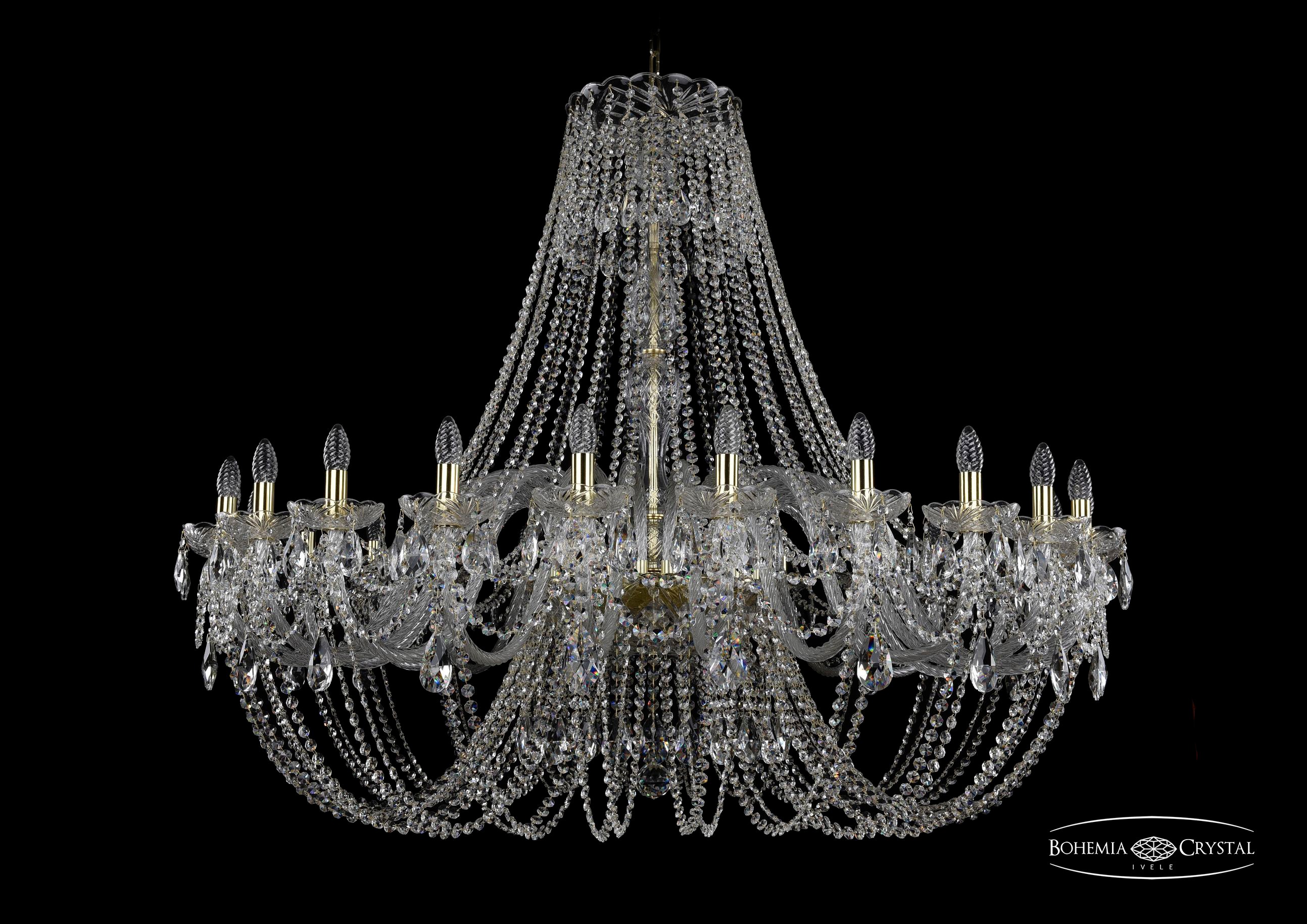 Подвесная хрустальная люстра 1406 Bohemia 1406/24/530 G
