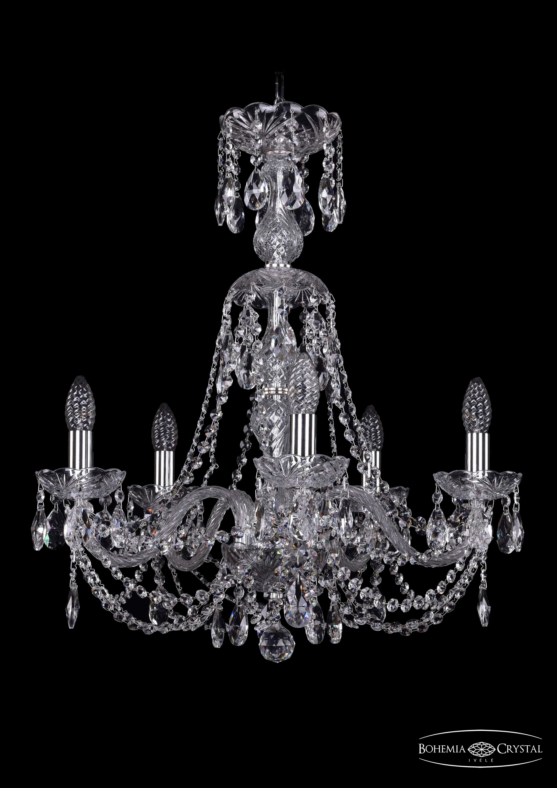 Подвесная хрустальная люстра 1406 Bohemia 1406/5/195/XL-64 Ni
