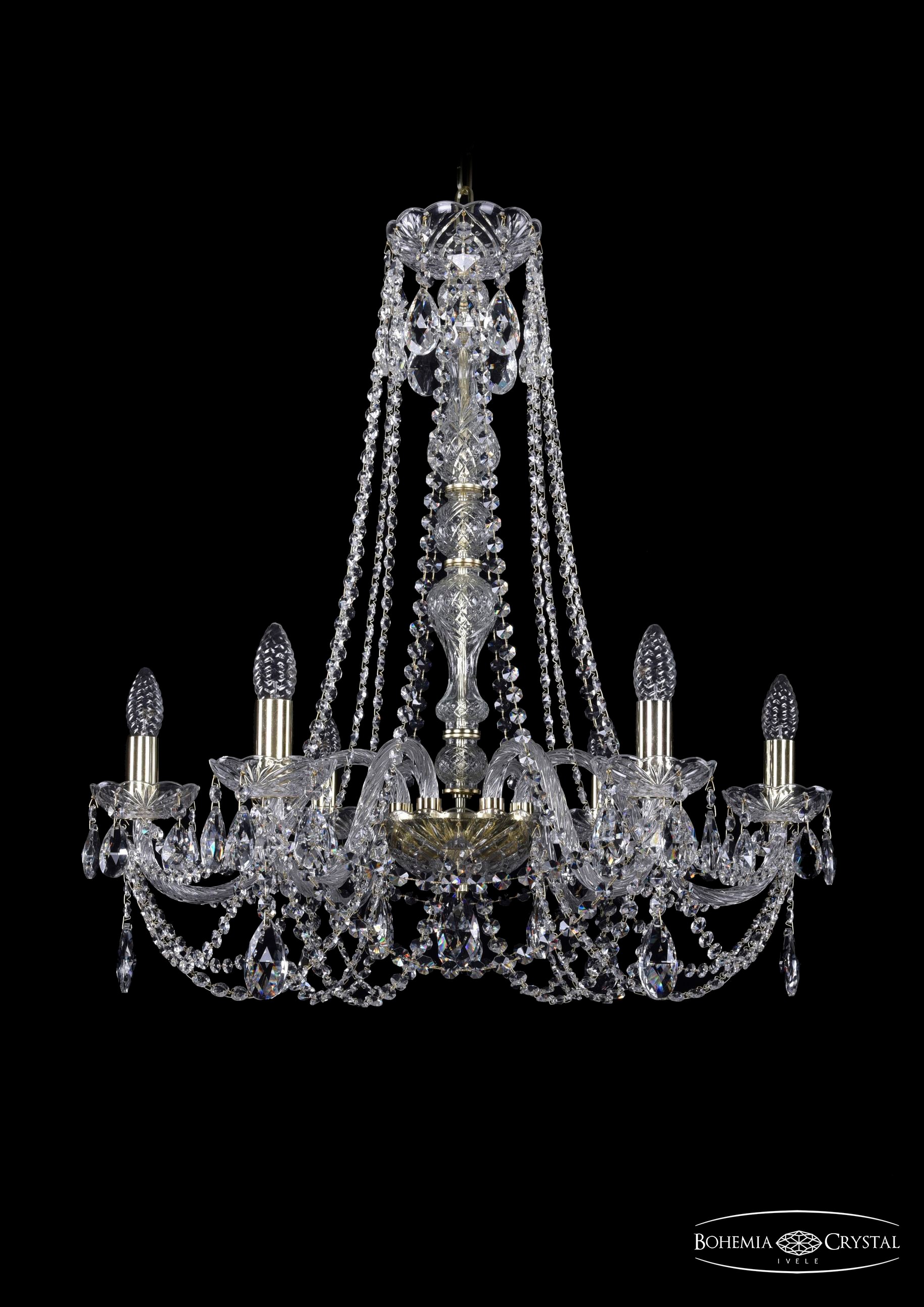 Подвесная хрустальная люстра 1406 Bohemia 1406/6/240/h-75 G