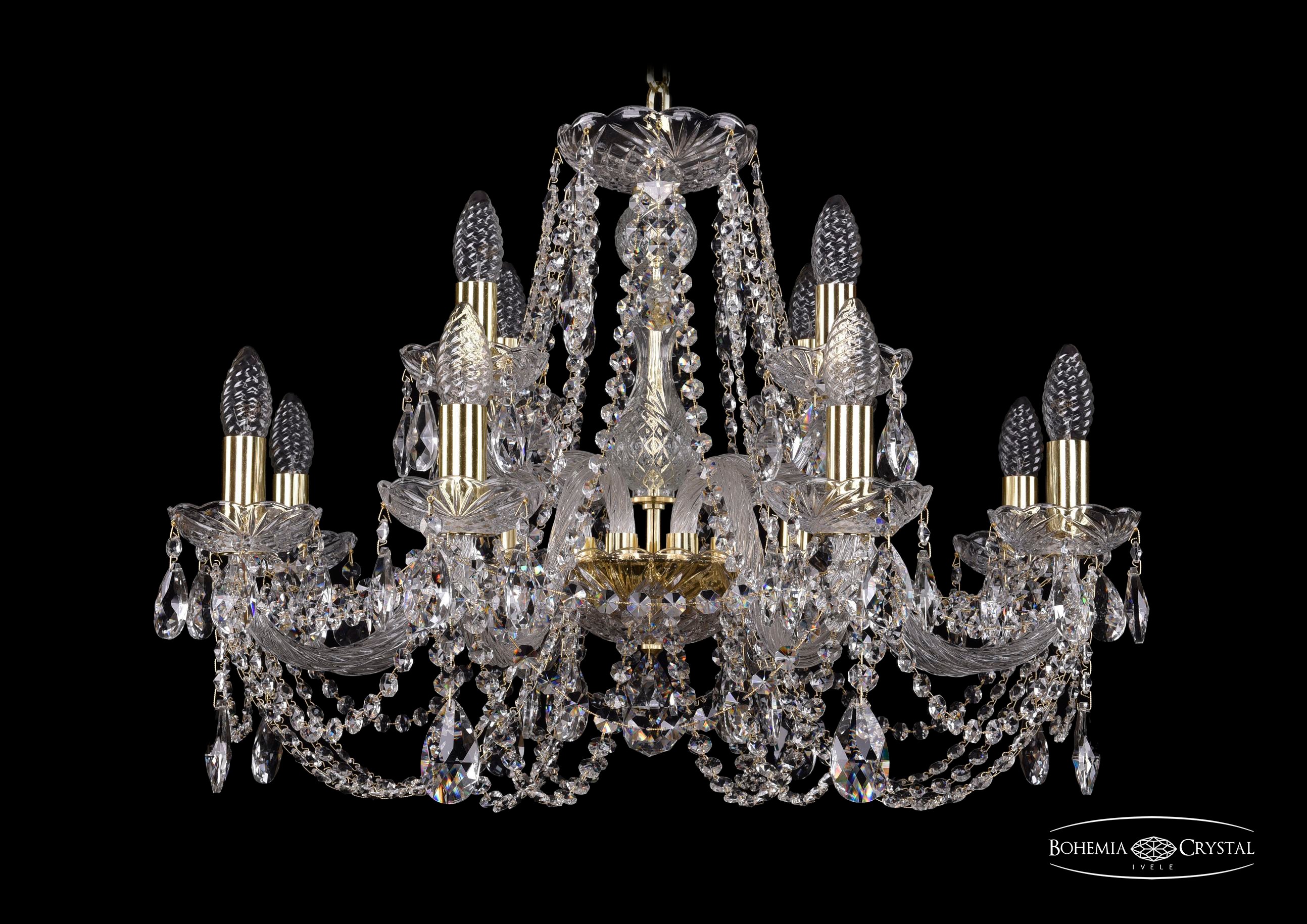 Подвесная хрустальная люстра 1406 Bohemia 1406/8+4/240 G