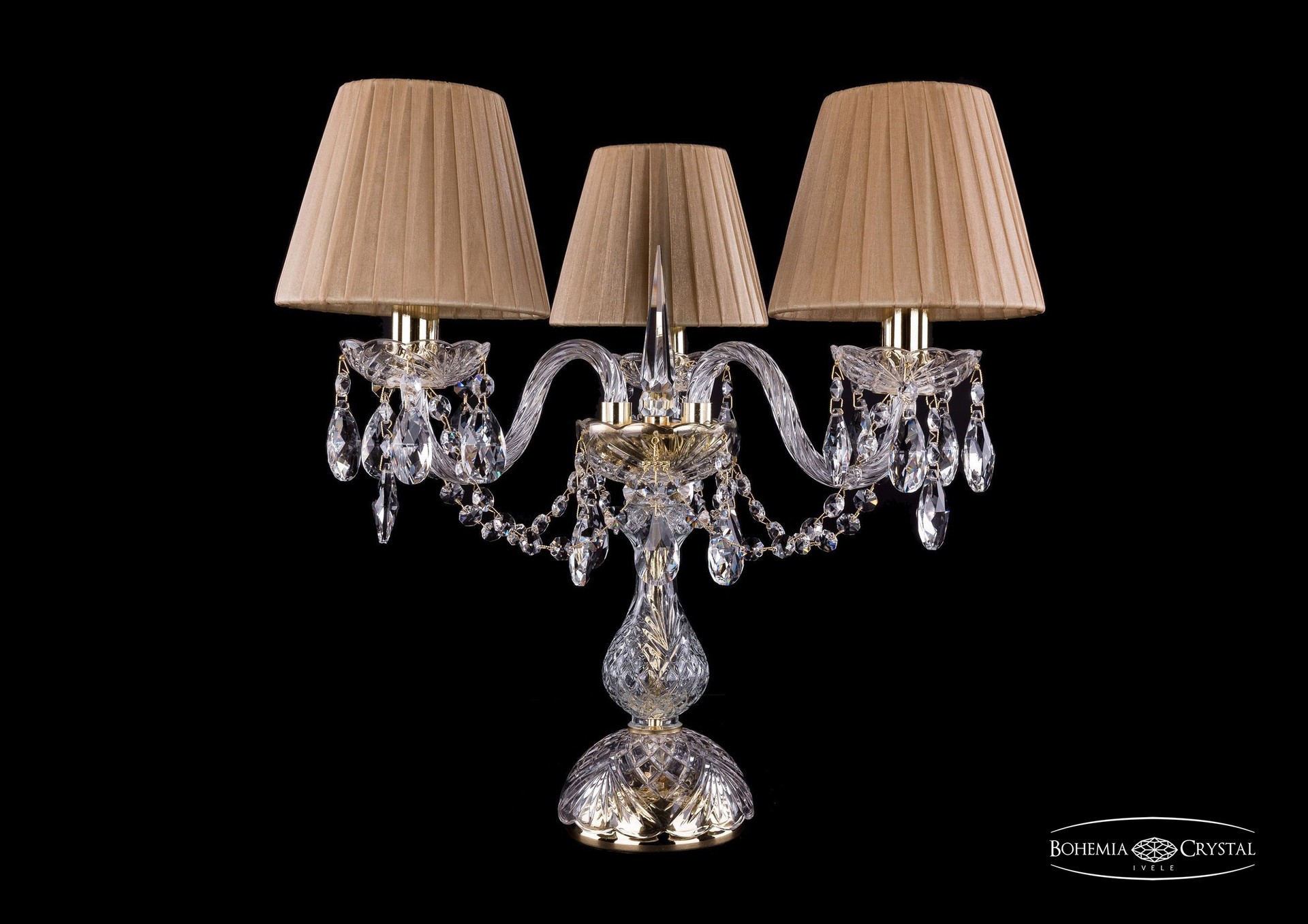 Настольная лампа Bohemia 1406 1406L/3/141-39/G/SH37-160/