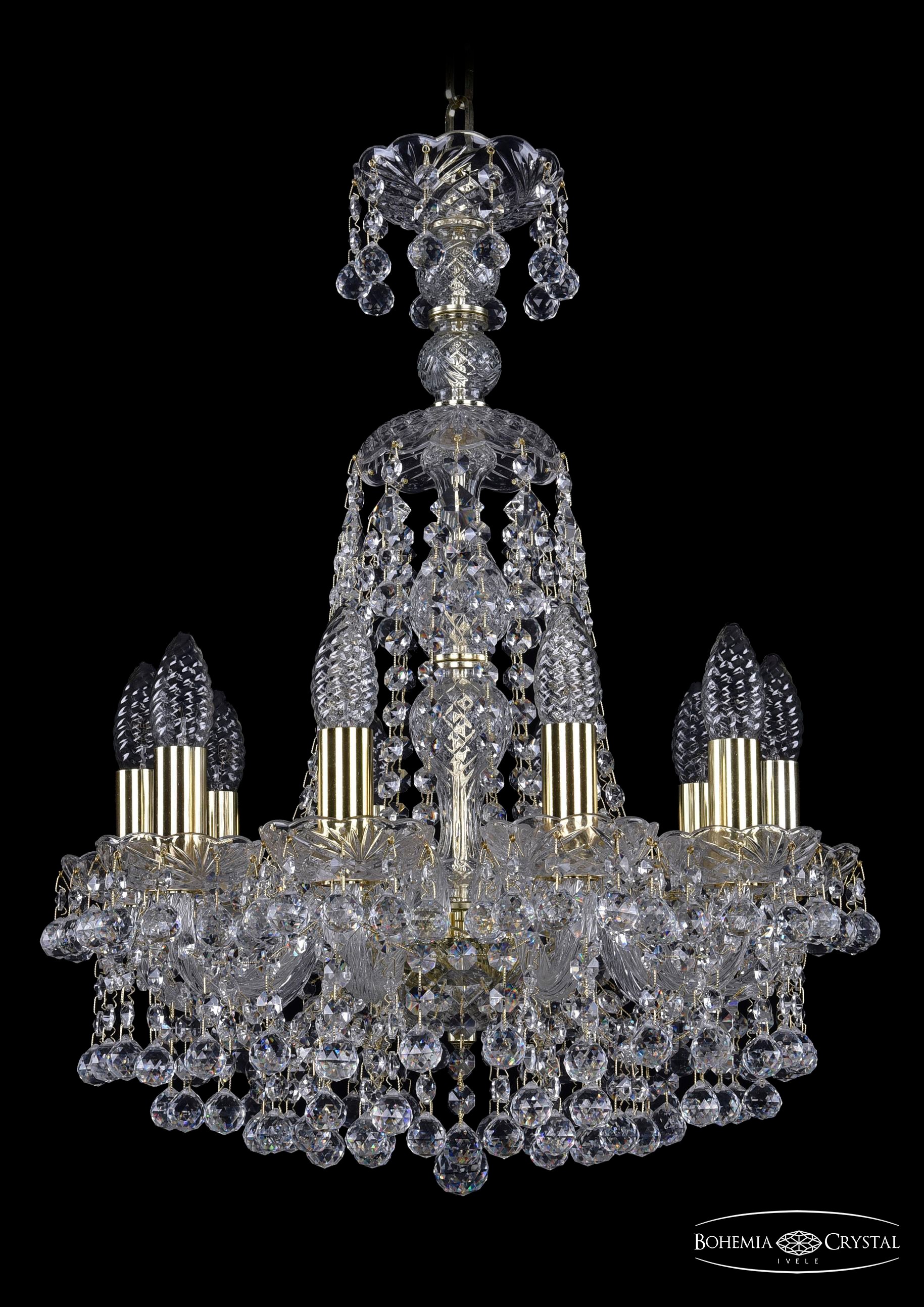 Подвесная хрустальная люстра 1409 Bohemia 1409/10/141/XL-59 G