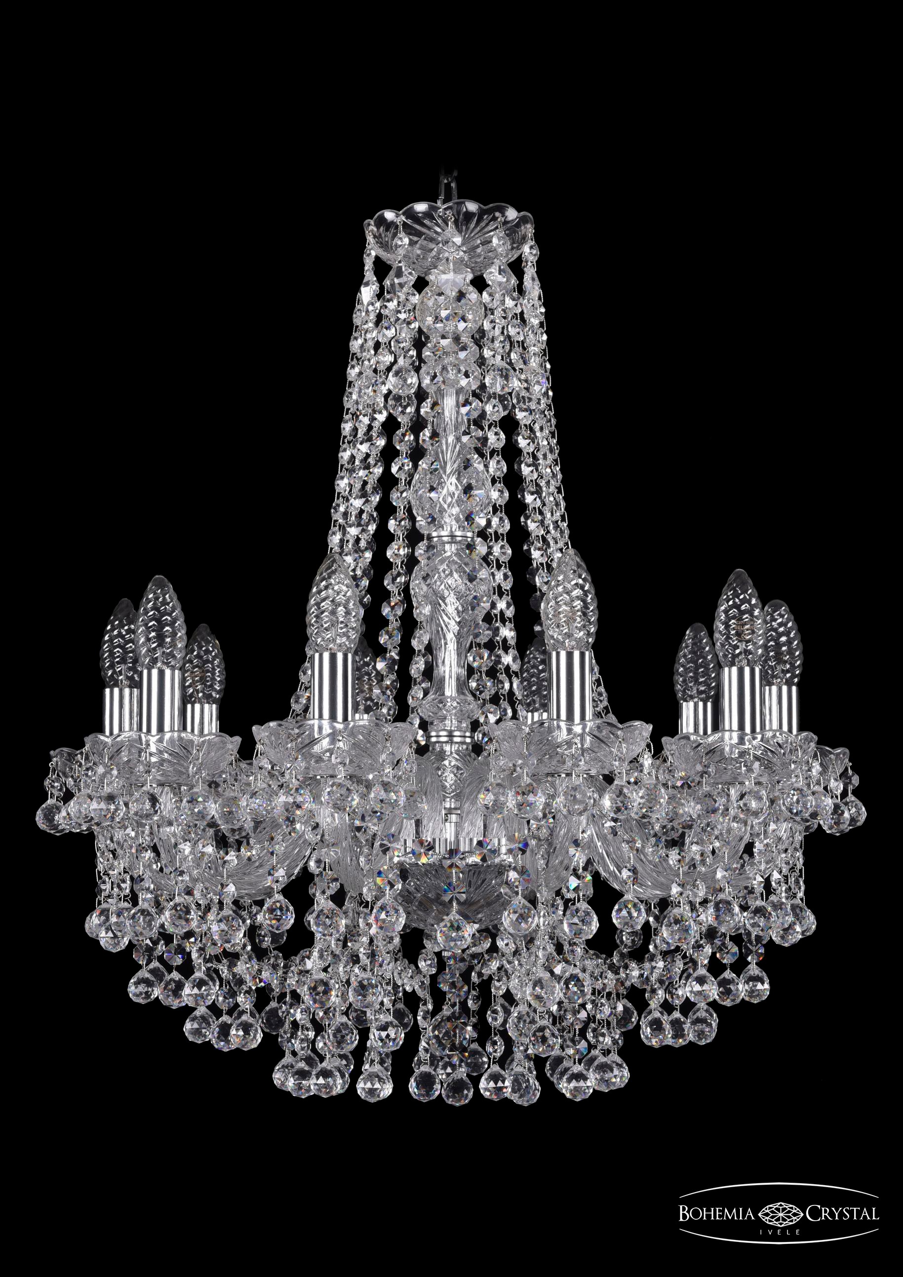 Подвесная хрустальная люстра 1409 Bohemia 1409/10/195/h-63 Ni