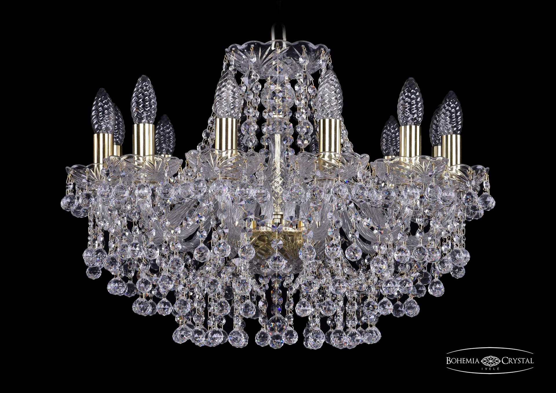 Подвесная хрустальная люстра 1409 Bohemia 1409/12/195 G
