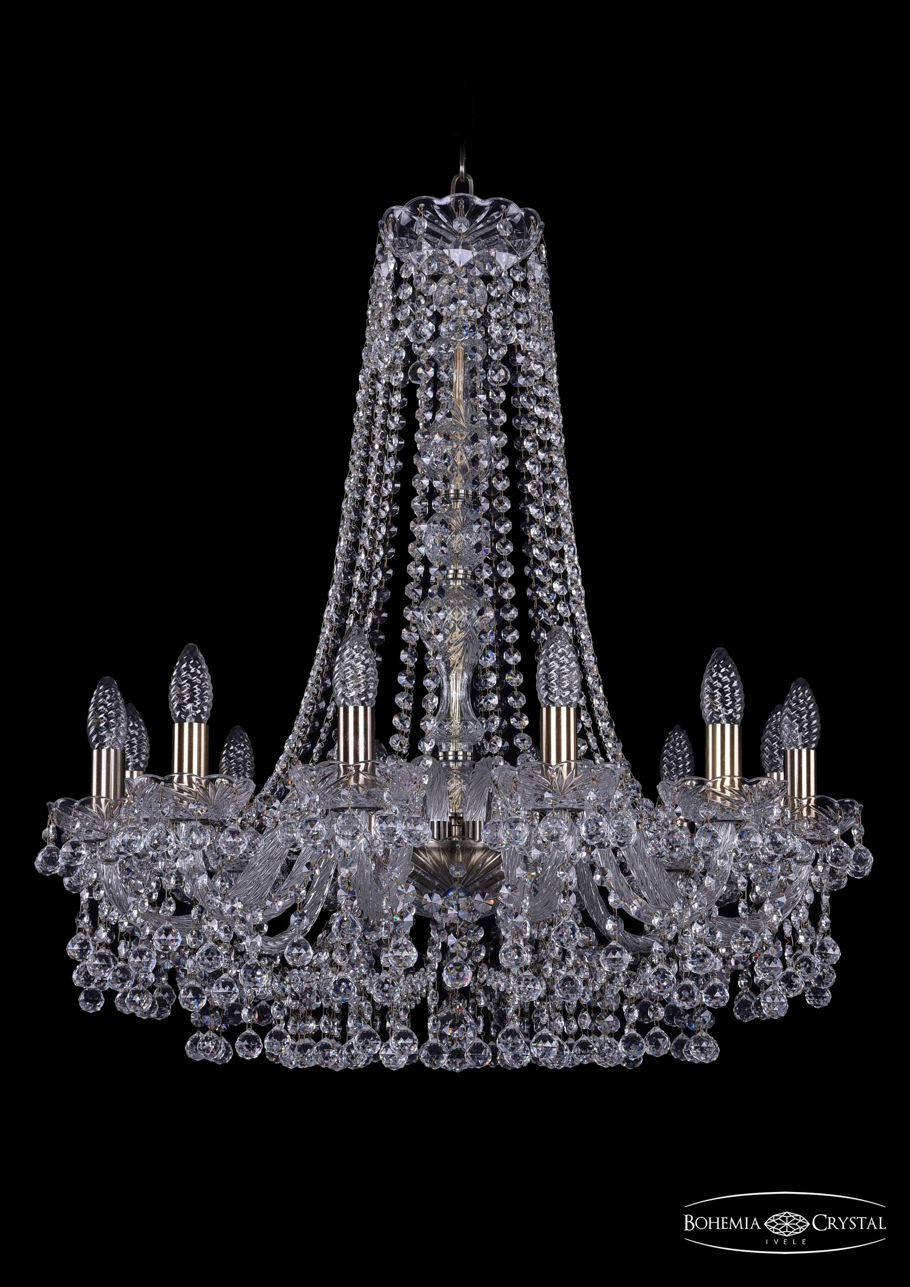 Подвесная хрустальная люстра 1409 Bohemia 1409/12/240/h-76 Pa