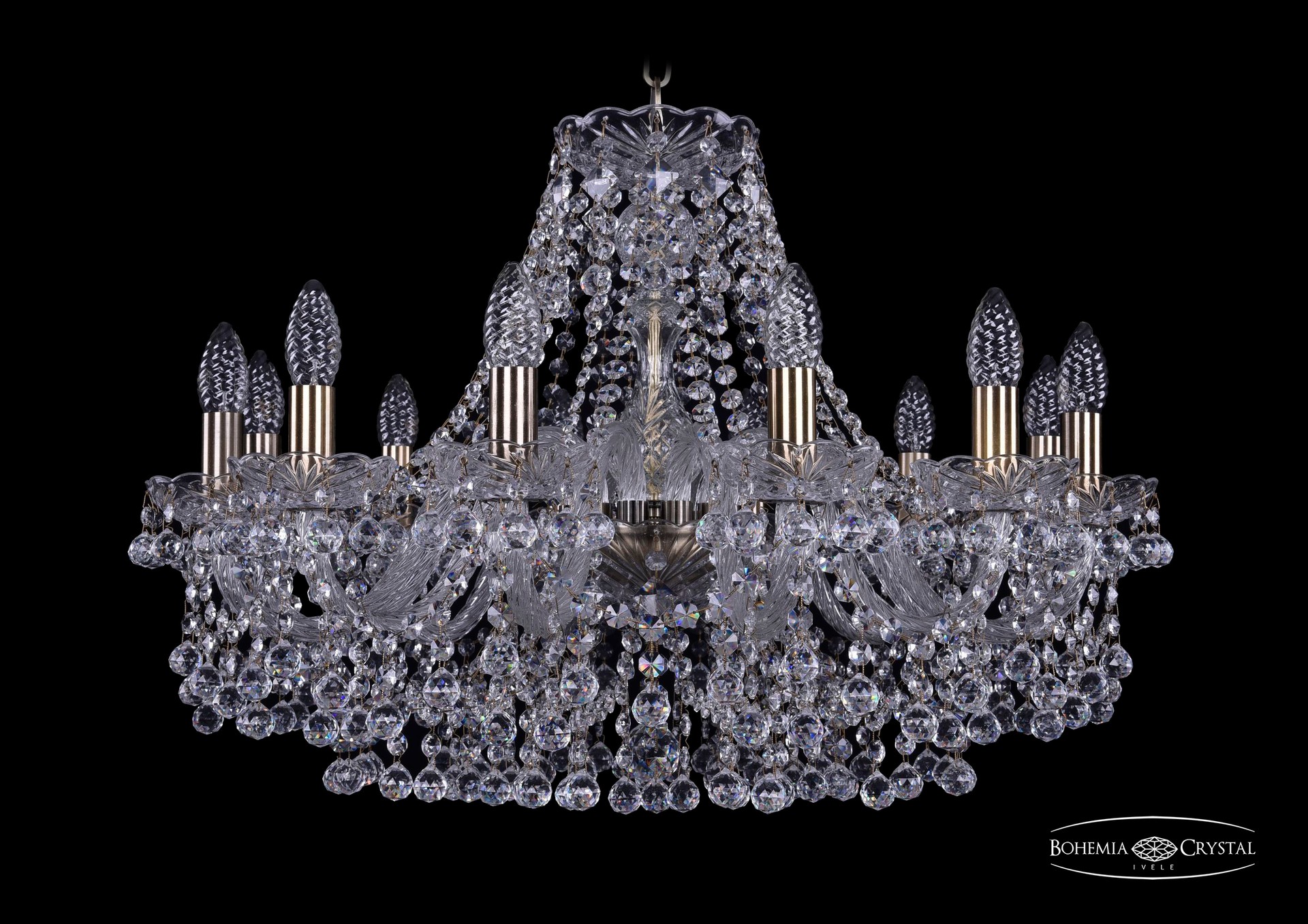Подвесная хрустальная люстра 1409 Bohemia 1409/12/240 Pa