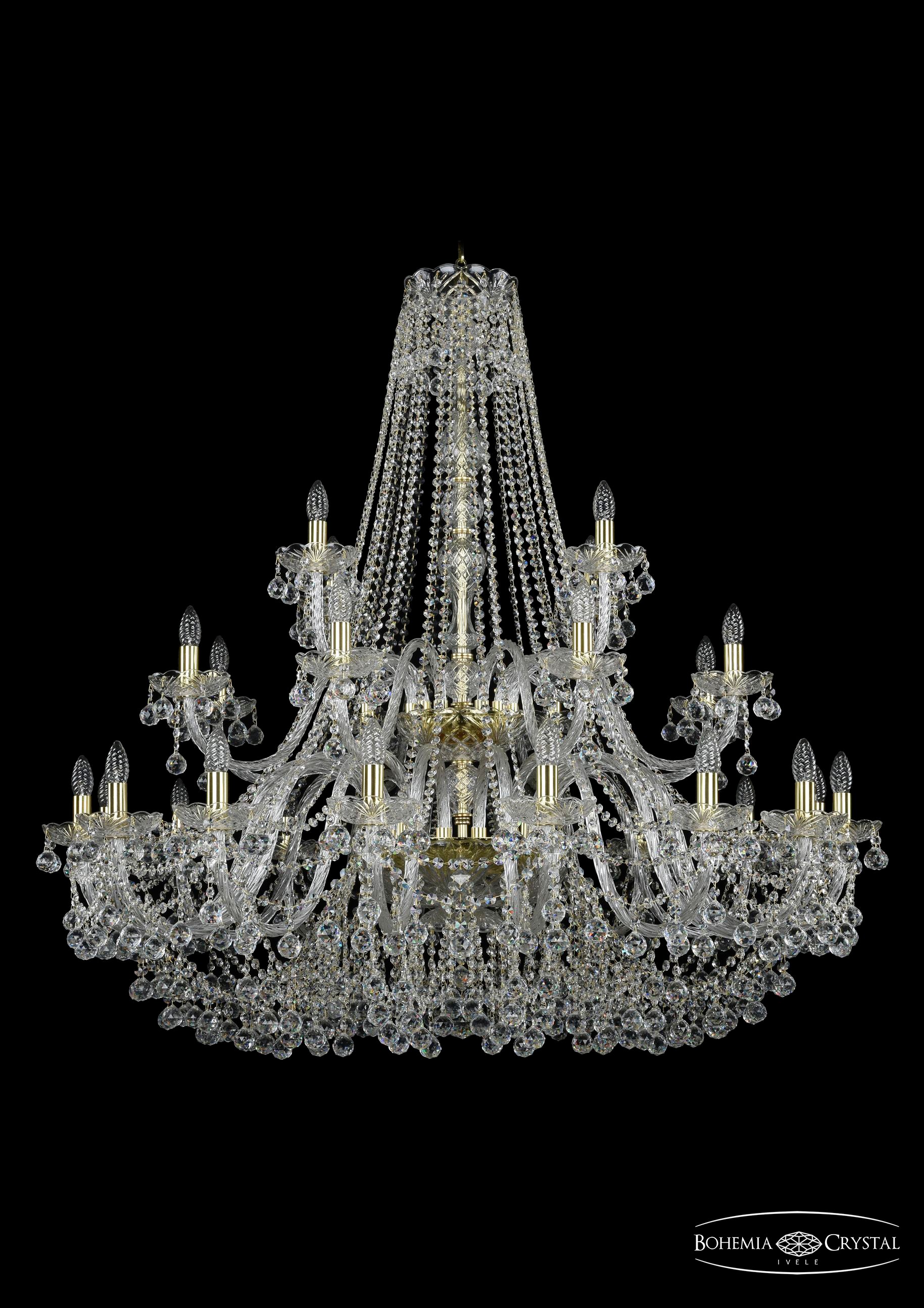 Подвесная хрустальная люстра 1409 Bohemia 1409/16+8+4/460/2d G