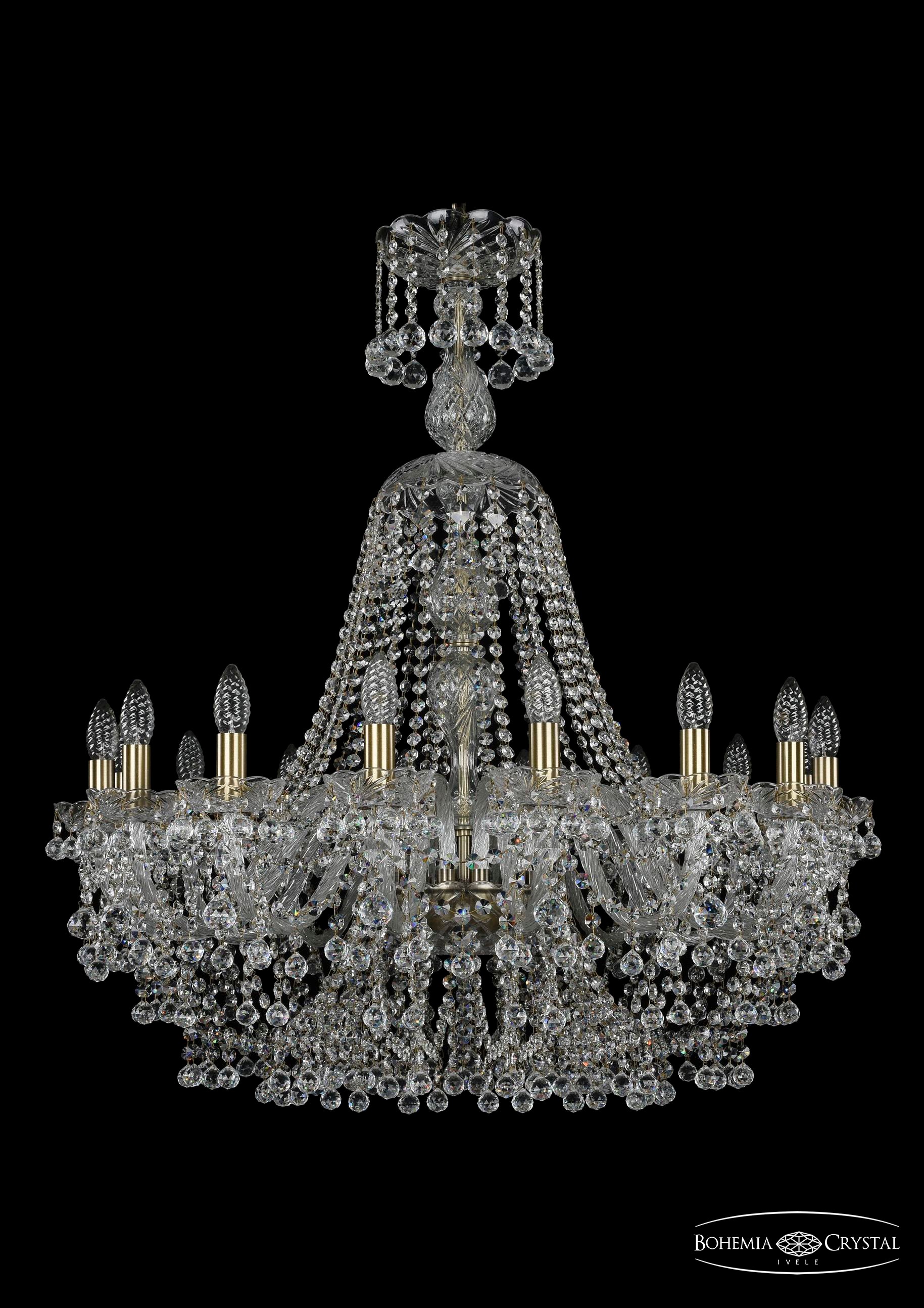 Подвесная хрустальная люстра 1409 Bohemia 1409/16/300/XL-96 Pa