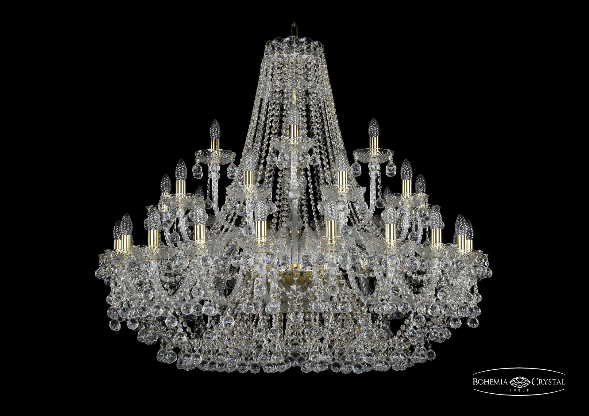 Подвесная хрустальная люстра 1409 Bohemia 1409/20+10+5/400 G