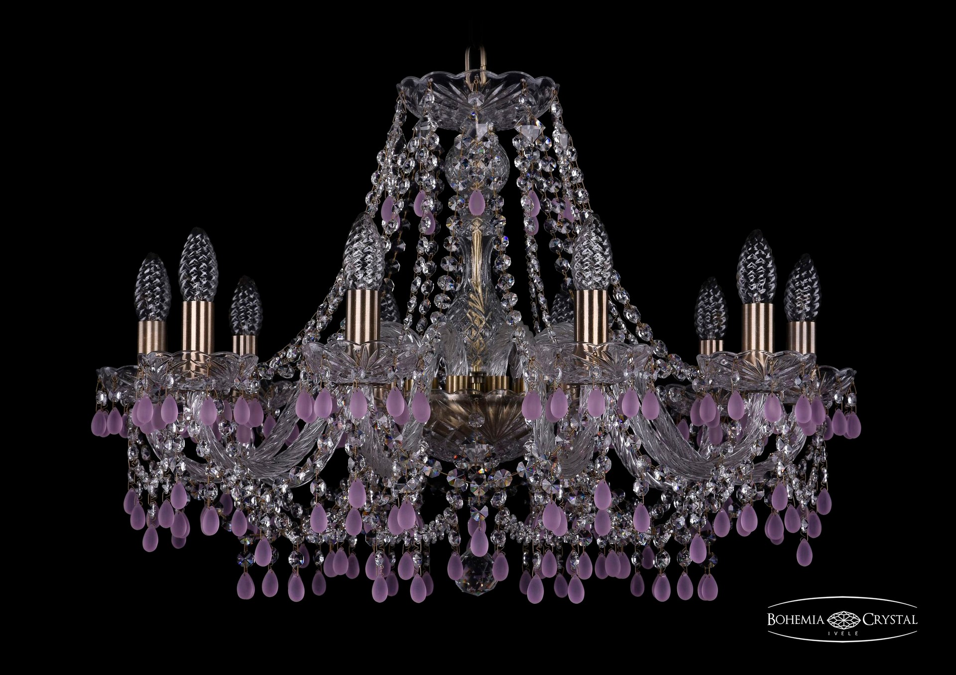 Подвесная хрустальная люстра 1410 Bohemia 1410/10/240 Pa V7010