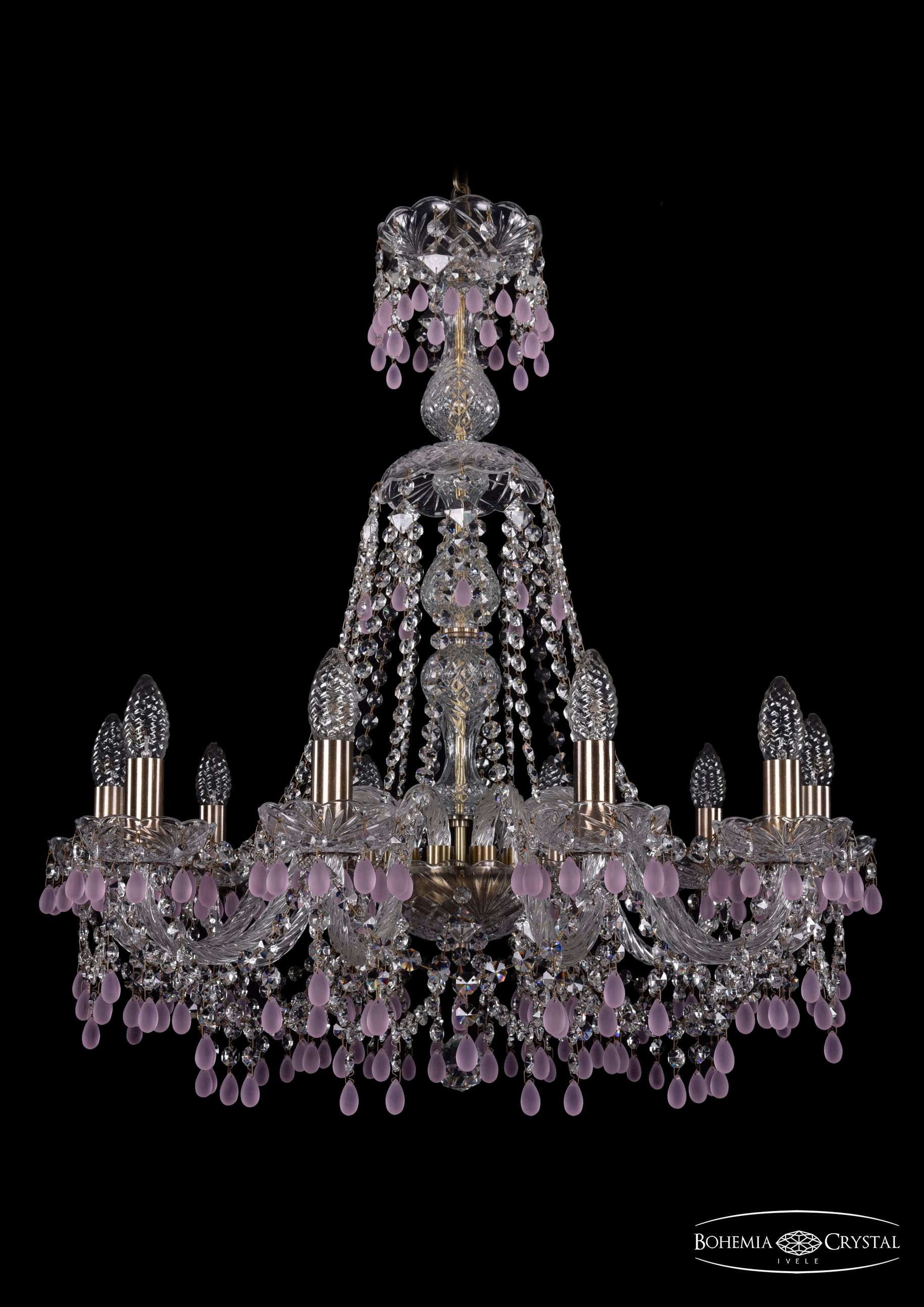 Подвесная хрустальная люстра 1410 Bohemia 1410/10/240/XL-74 Pa V7010