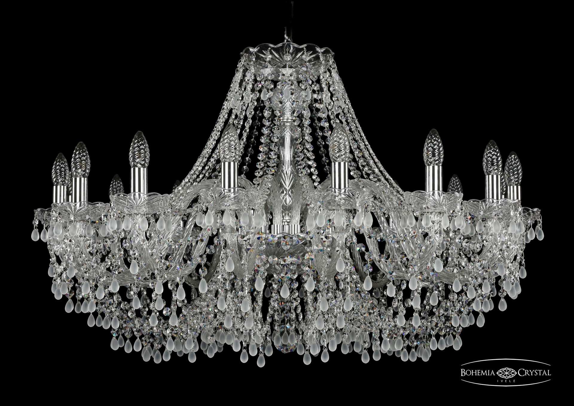 Подвесная хрустальная люстра 1410 Bohemia 1410/16/360 Ni V0300