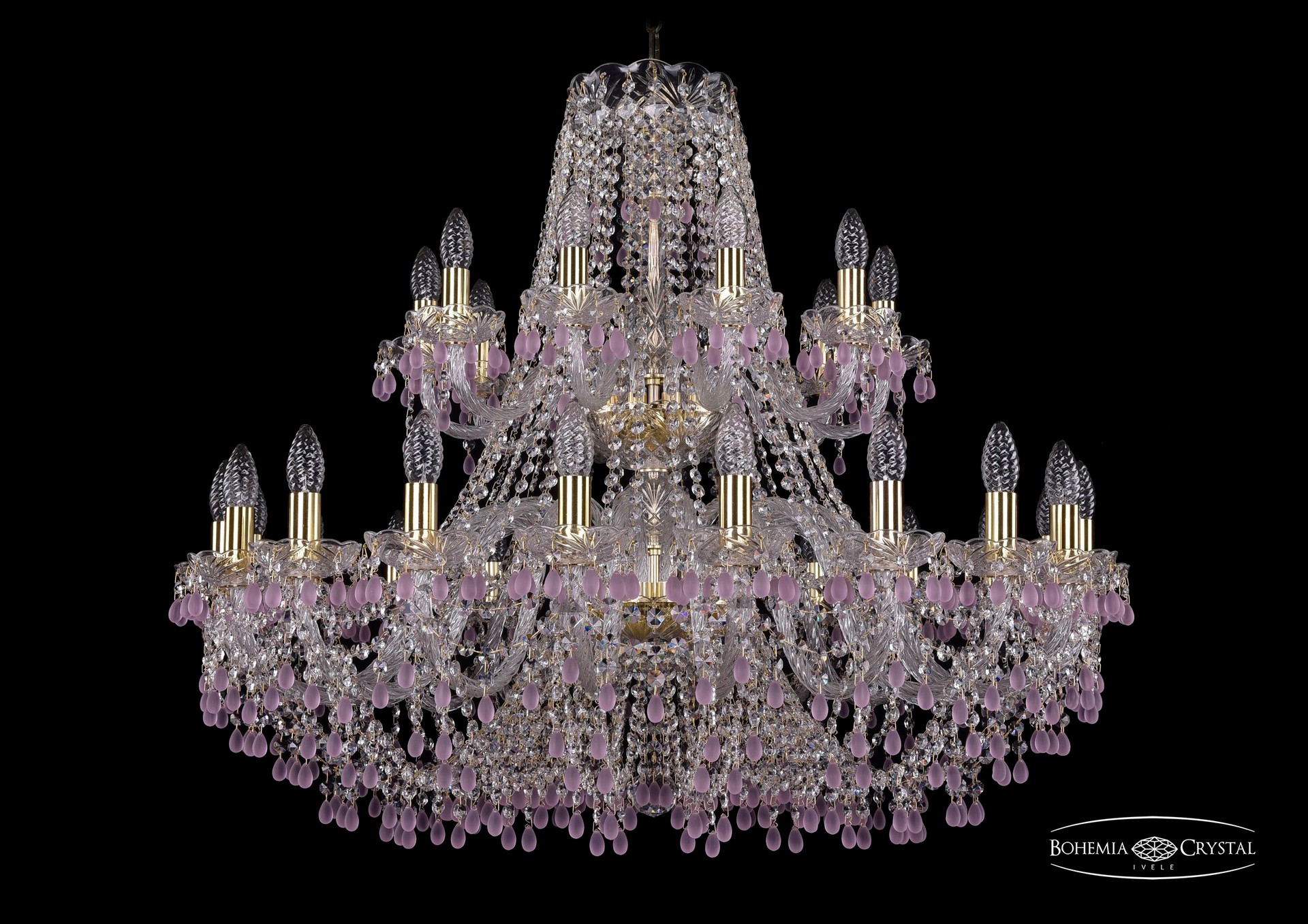 Подвесная хрустальная люстра 1410 Bohemia 1410/20+10/360/2d G V7010