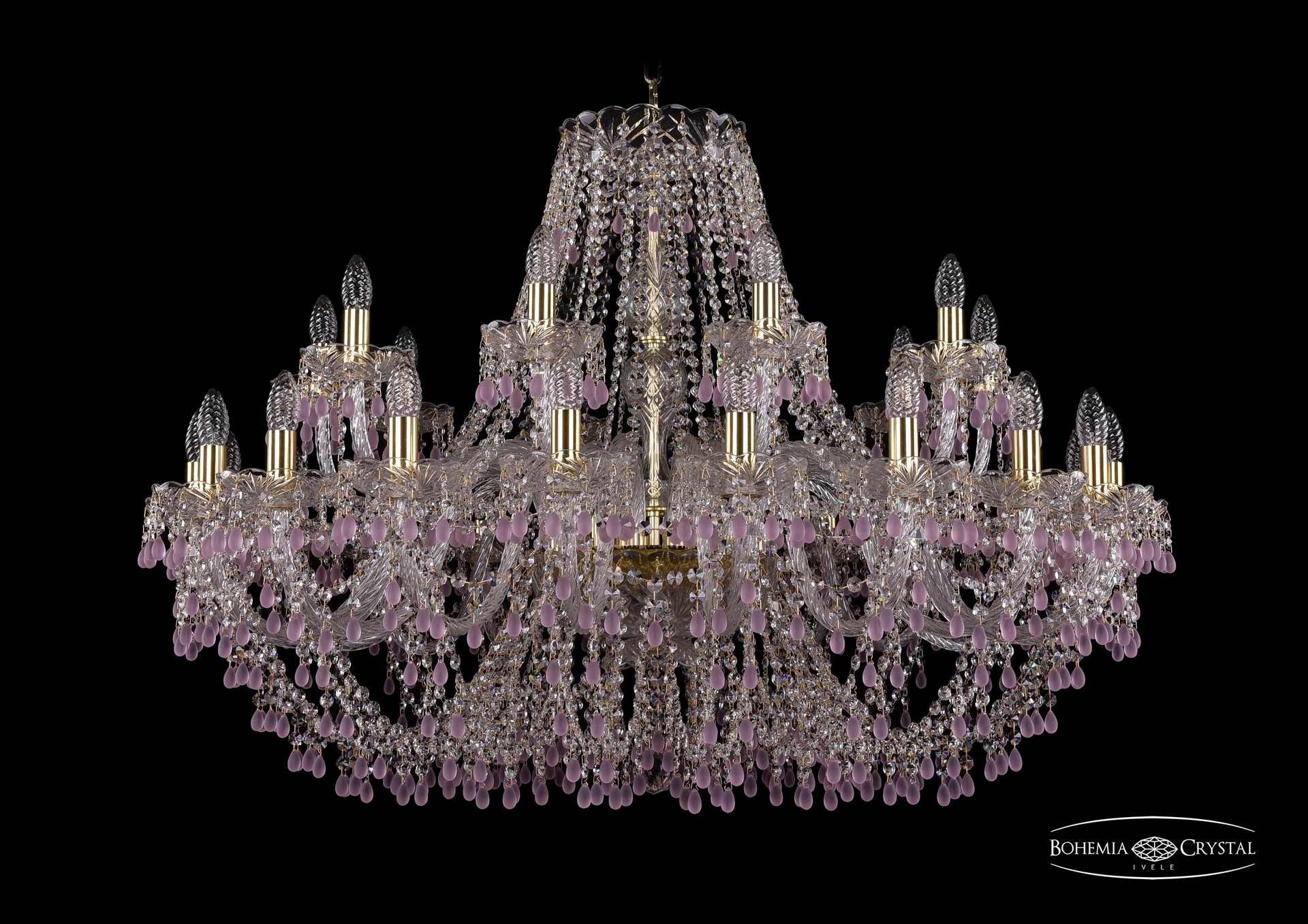 Подвесная хрустальная люстра 1410 Bohemia 1410/20+10/400 G V7010