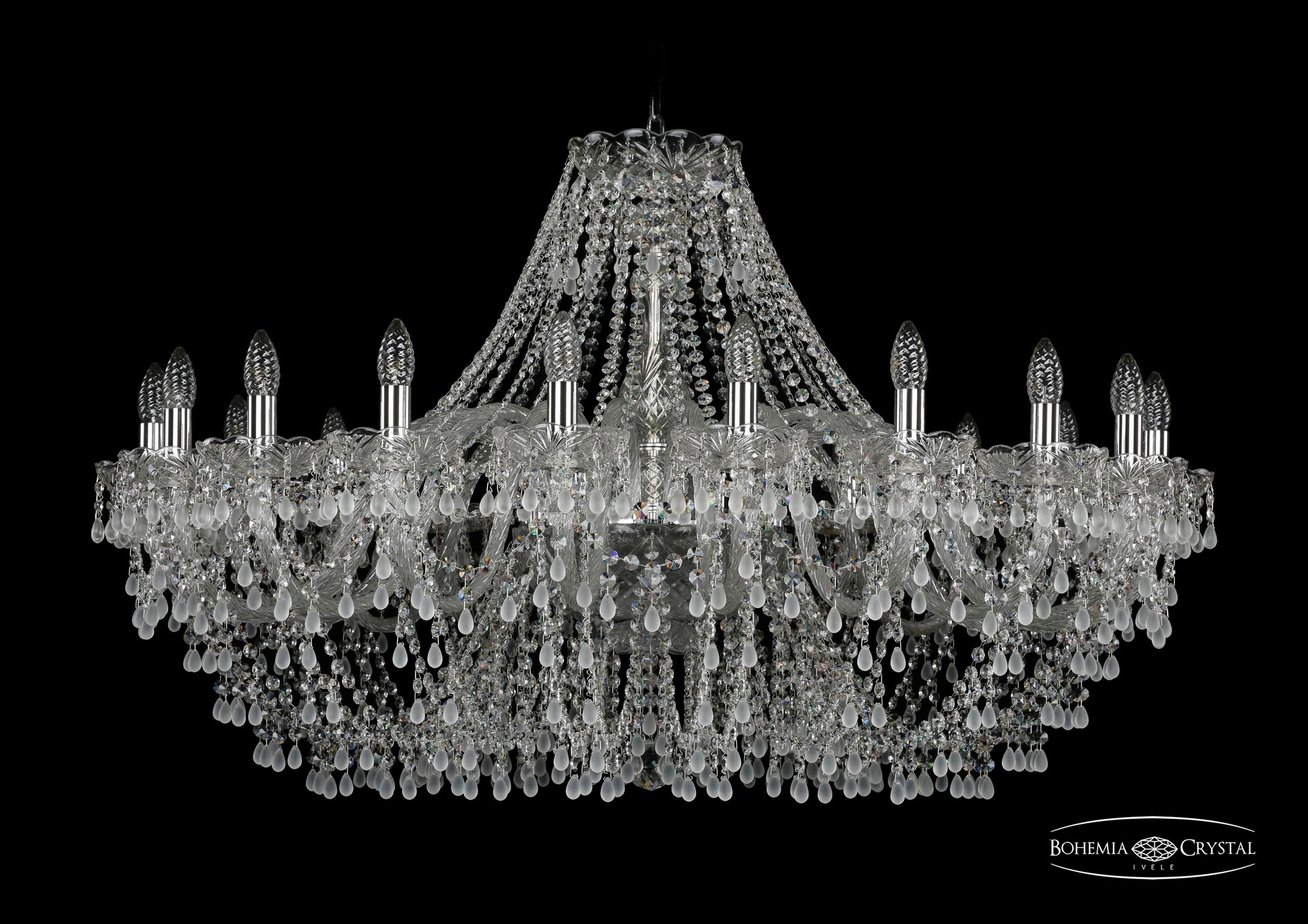 Подвесная хрустальная люстра 1410 Bohemia 1410/20/400 Ni V0300