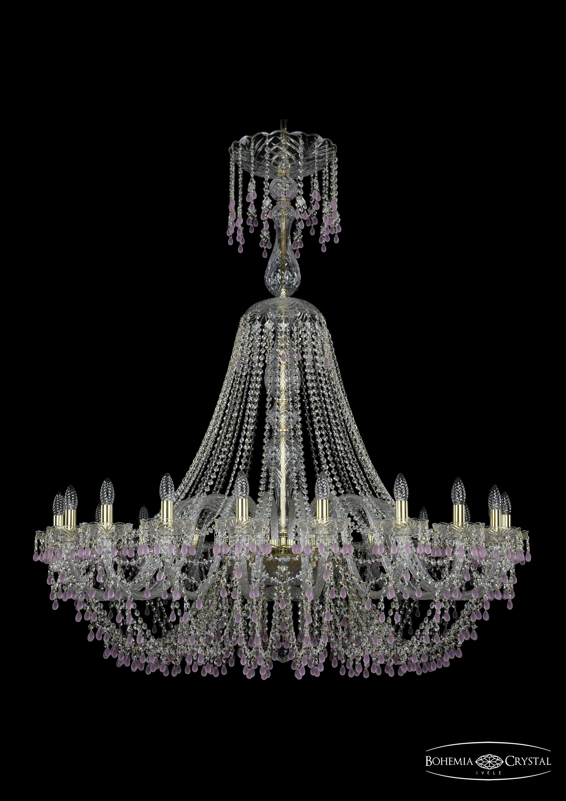 Подвесная хрустальная люстра 1410 Bohemia 1410/20/460/XL-145 G V7010