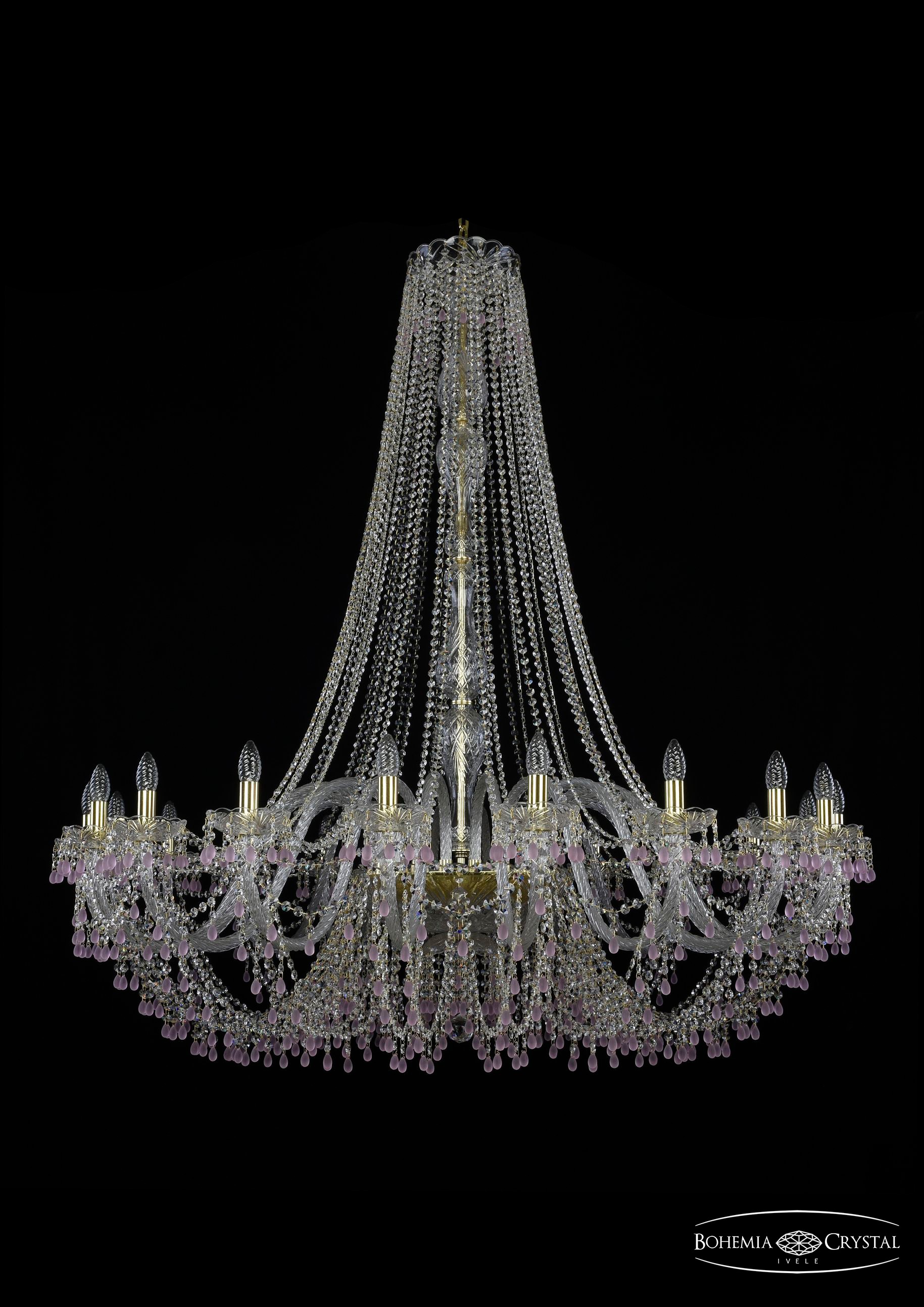 Подвесная хрустальная люстра 1410 Bohemia 1410/20/530/h-157 G V7010