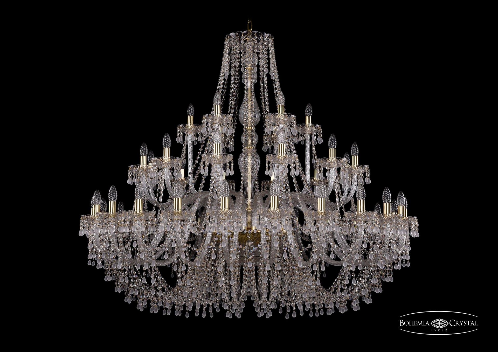 Подвесная хрустальная люстра 1410 Bohemia 1410/24+12+6/530 G V0300