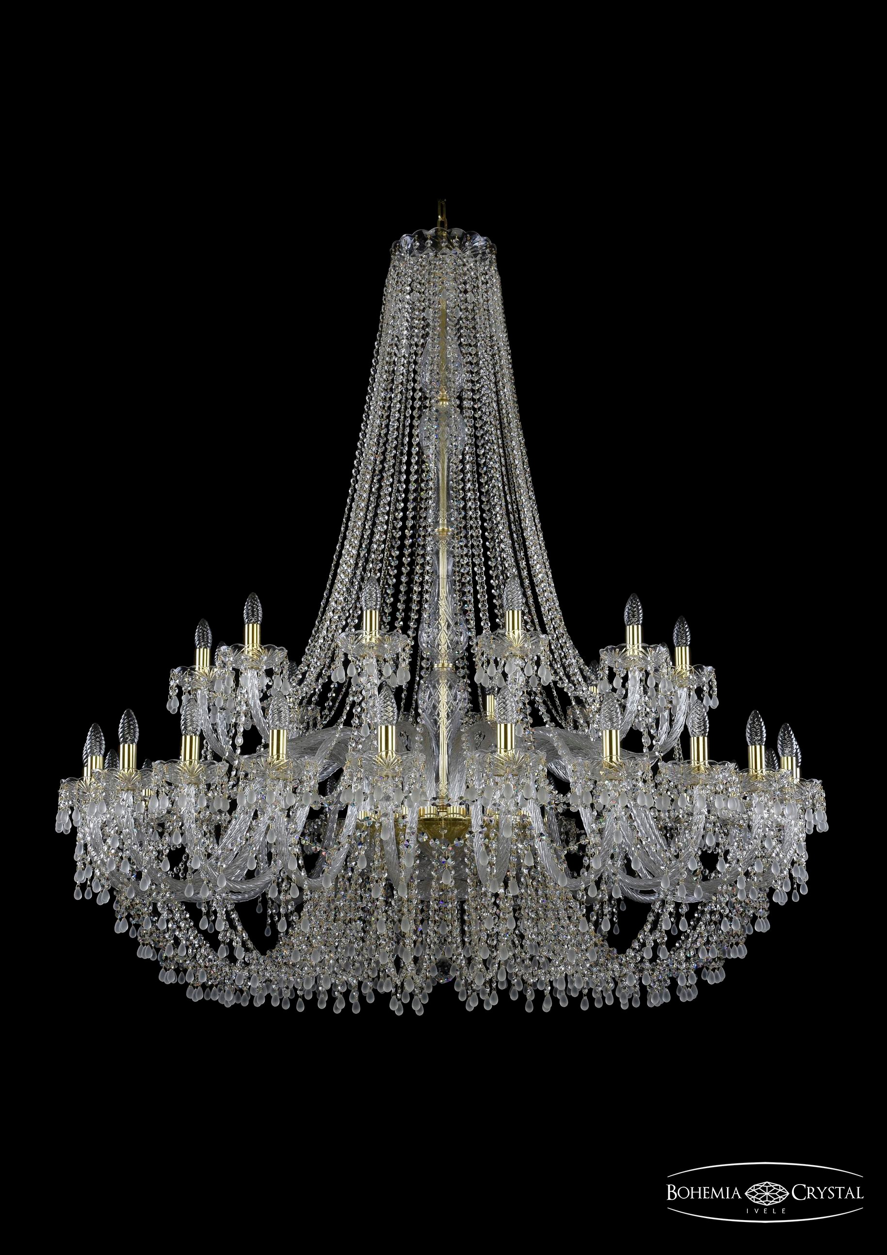 Подвесная хрустальная люстра 1410 Bohemia 1410/24+12/530/h-156 G V0300