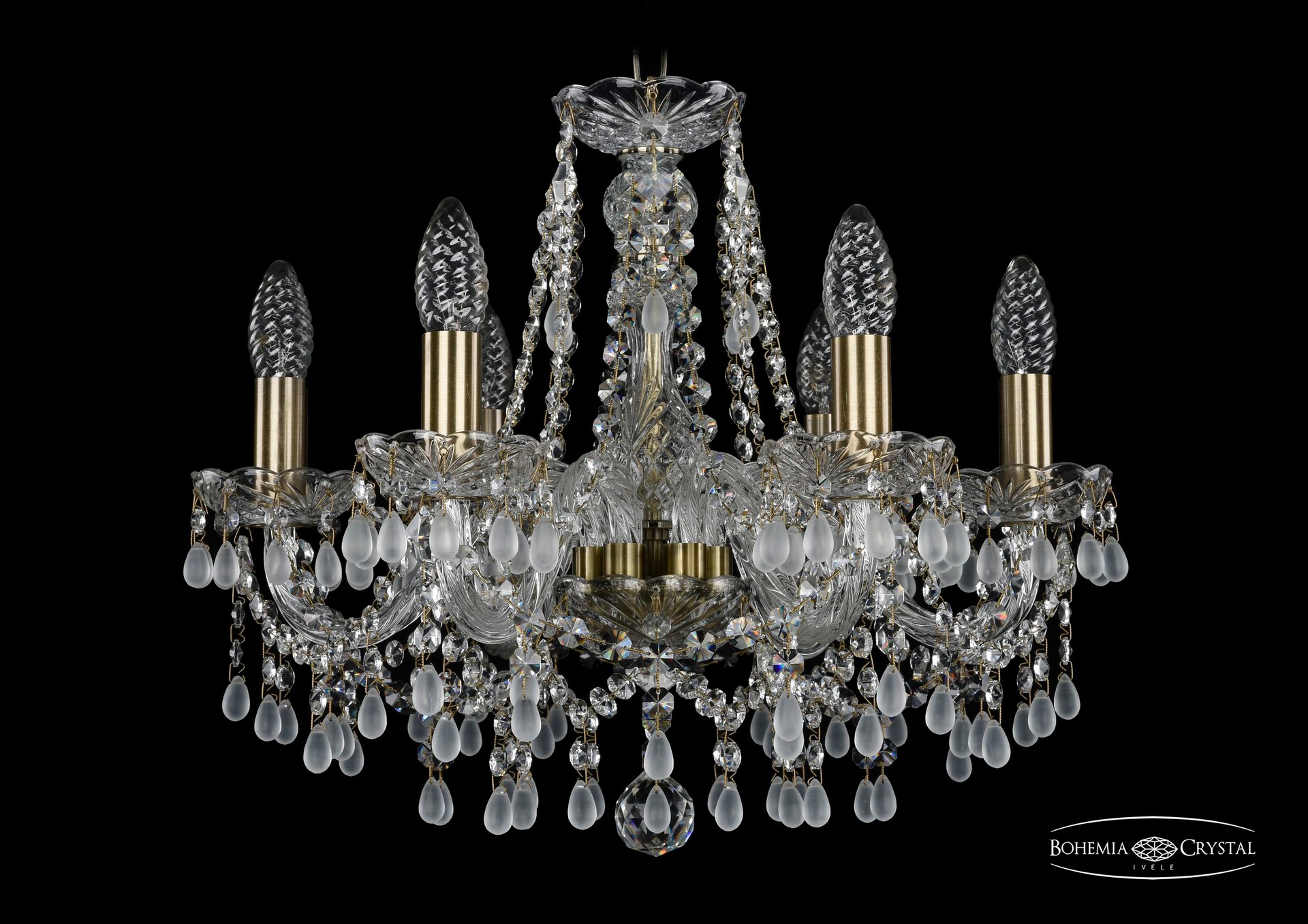 Подвесная хрустальная люстра 1410 Bohemia 1410/6/160 Pa V0300